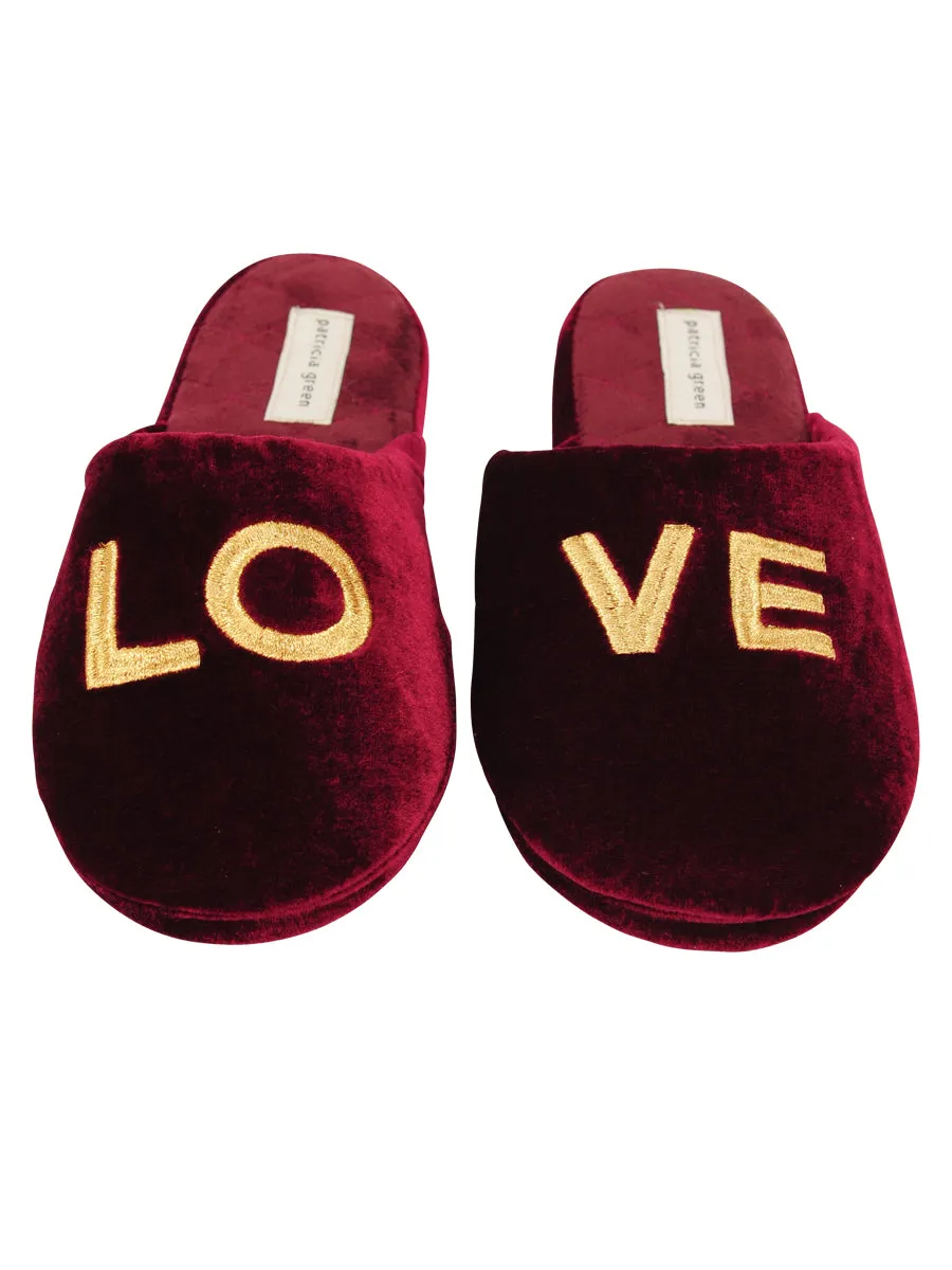 Love Embroidered Slipper