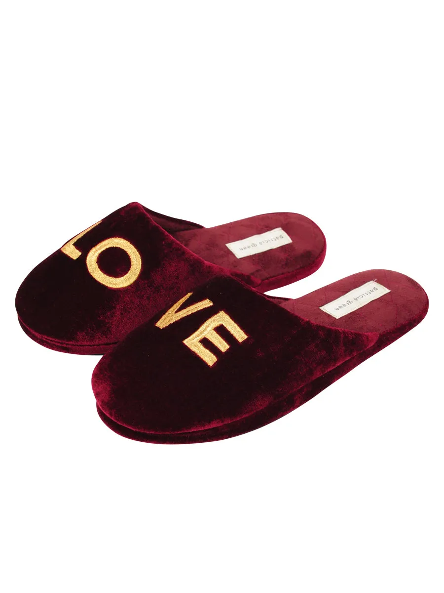 Love Embroidered Slipper
