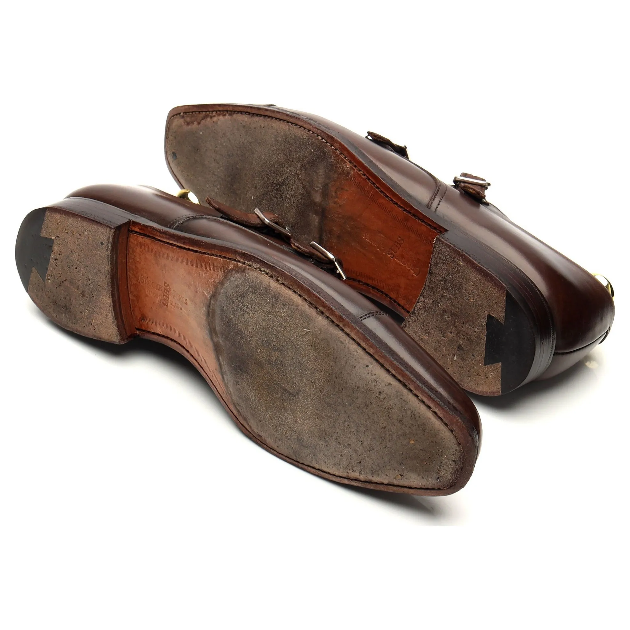 'Lowndes' Dark Brown Leather Double Monk Strap UK 7 E