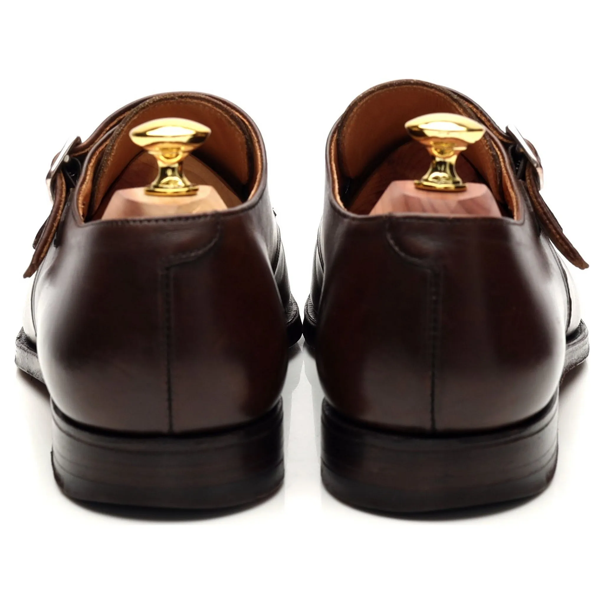 'Lowndes' Dark Brown Leather Double Monk Strap UK 7 E