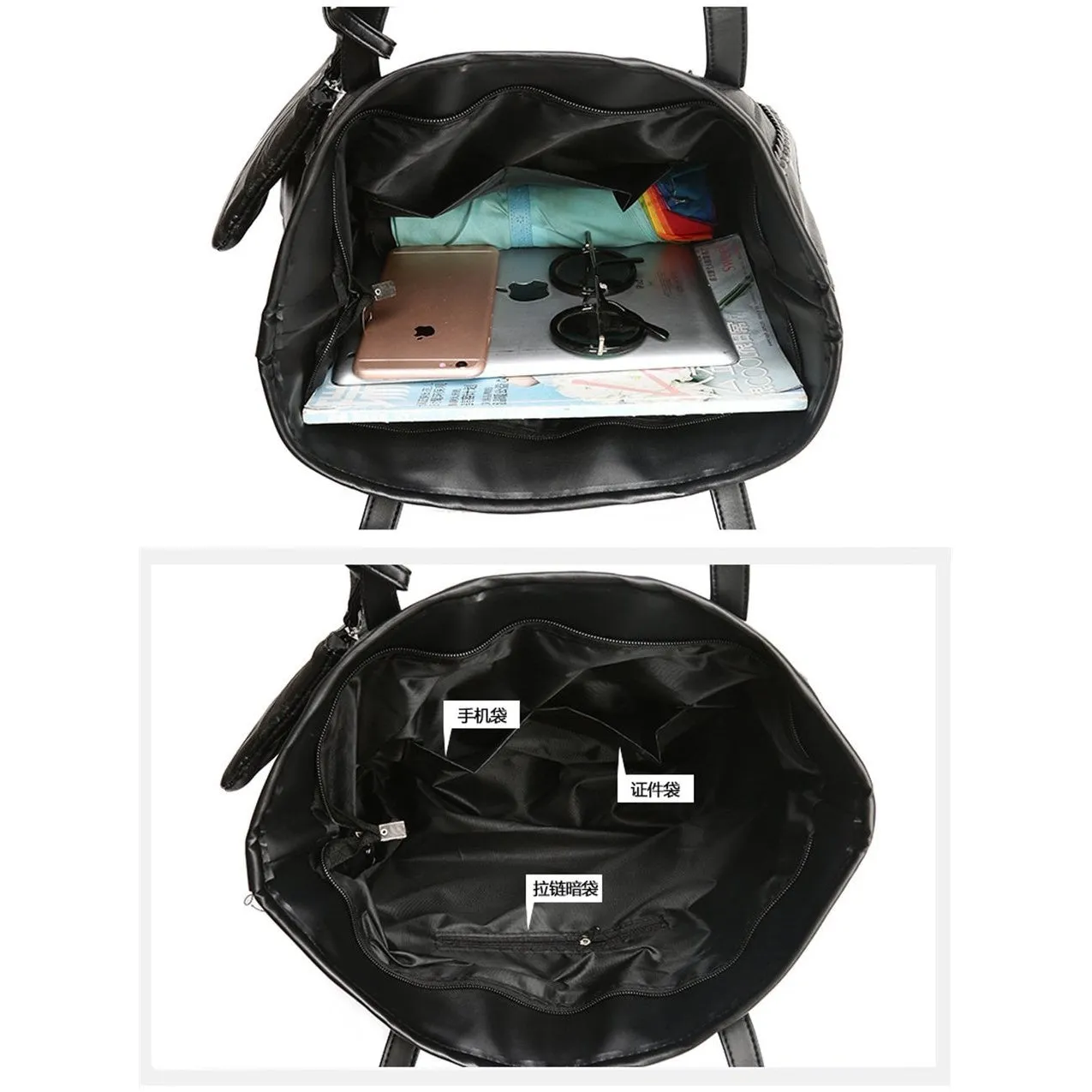 <bold>Tote / Crossbody Bag <br>Genuine-Leather