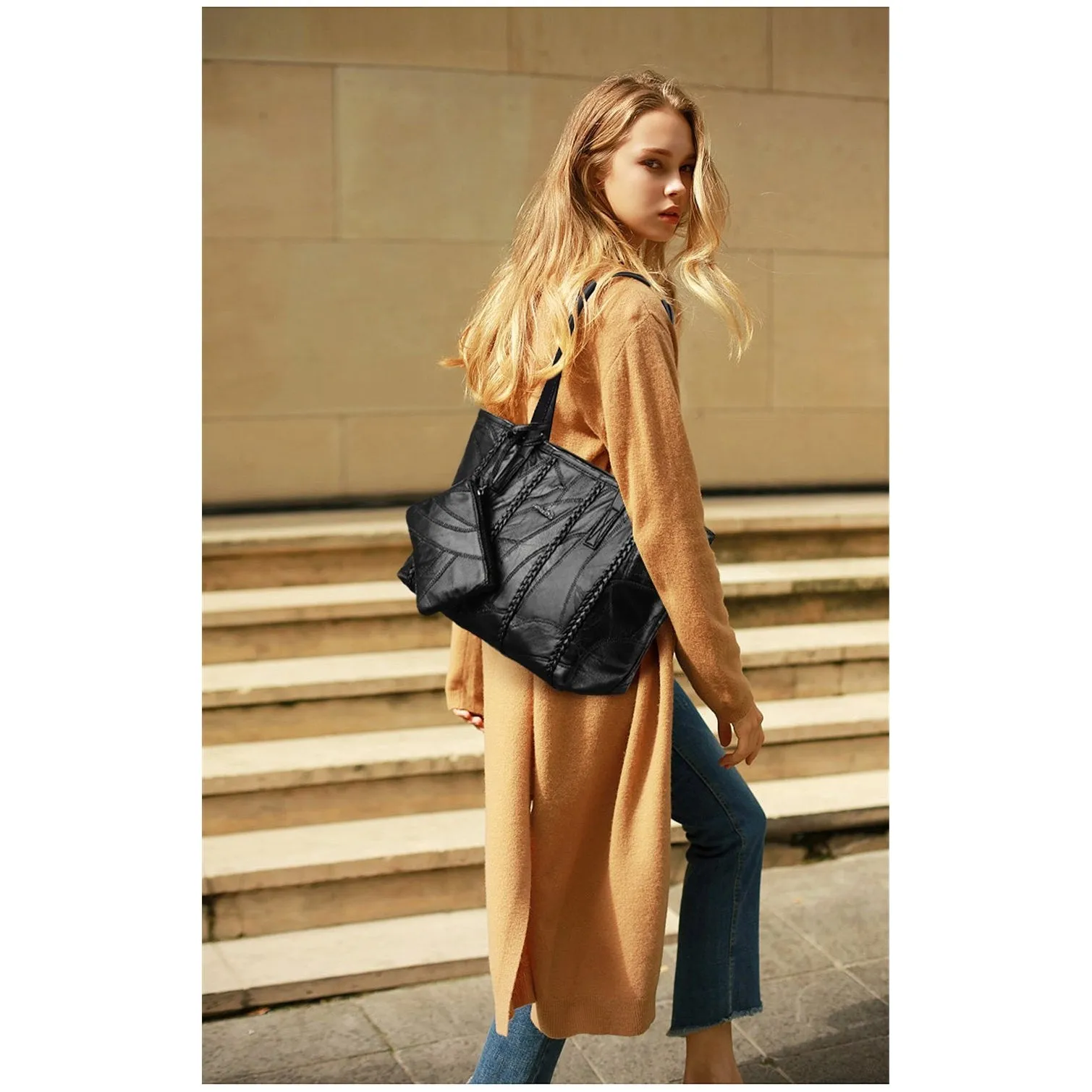 <bold>Tote / Crossbody Bag <br>Genuine-Leather
