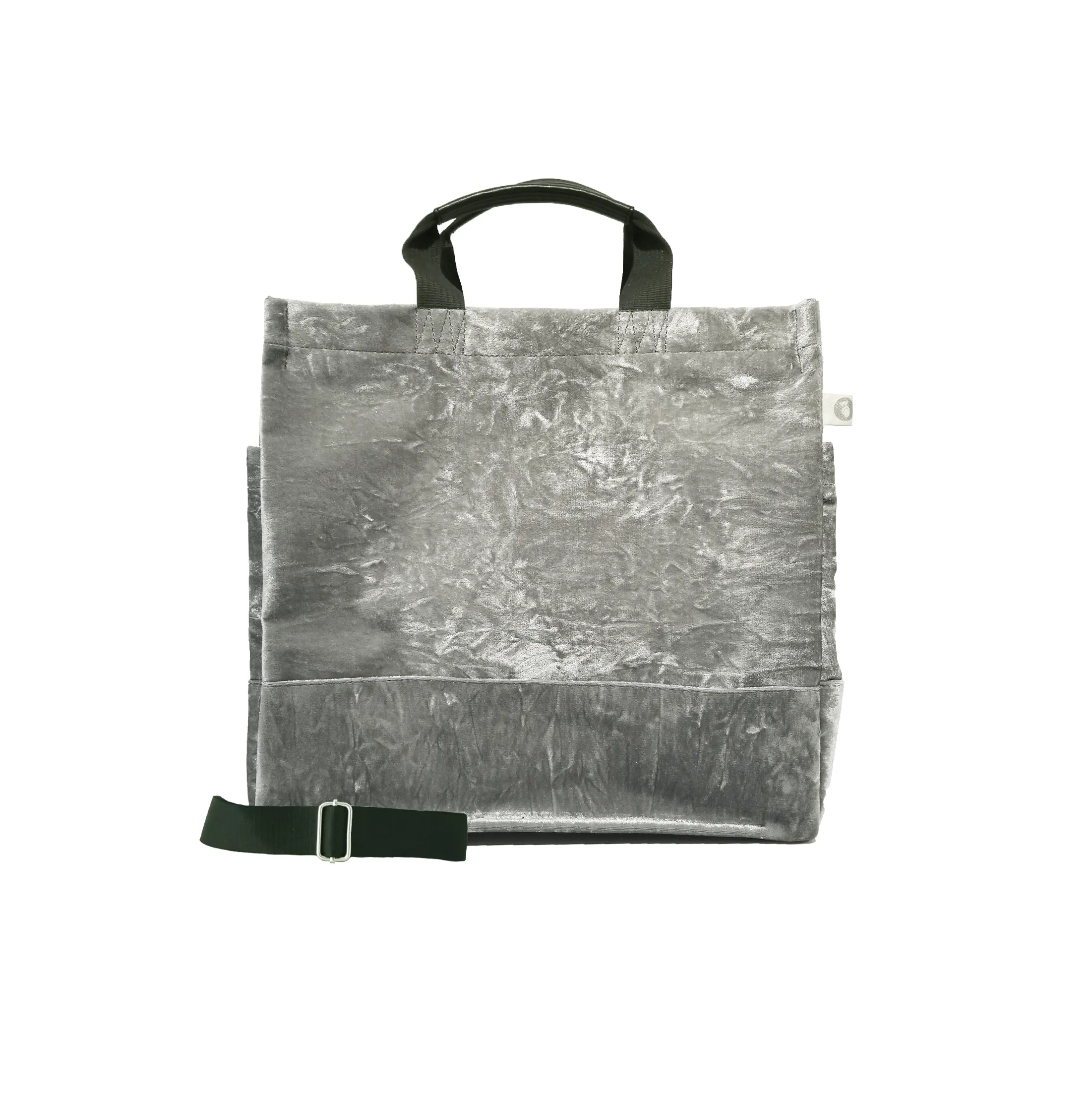 Luxe North South: Grey Crushed Velvet