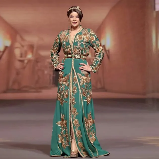 Luxury Embroidered Abiye Gece Elbisesi Moroccan Caftan Evening Dress
