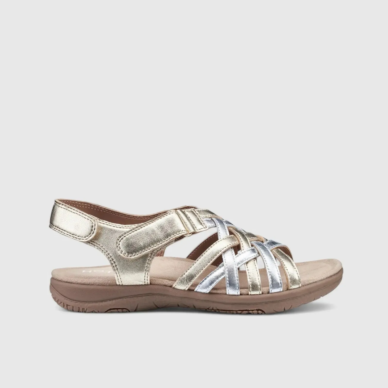 Maple Comfort Leather Sandal Gold/Silver