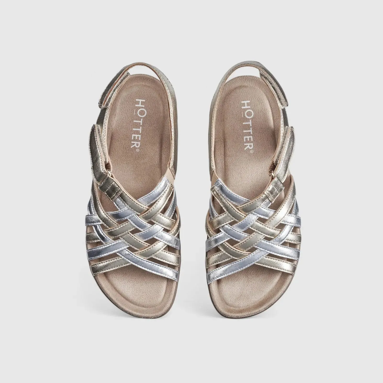Maple Comfort Leather Sandal Gold/Silver
