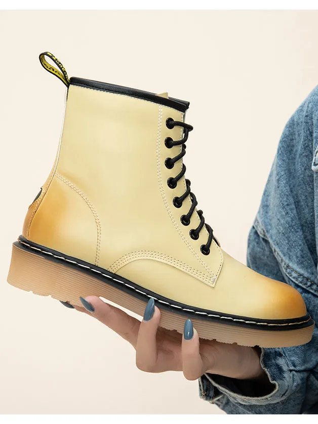 Martin Boots Female Autumn and Winter British Women's Shoes Flat Boots In The Locomotive Boots Classic Boots Students