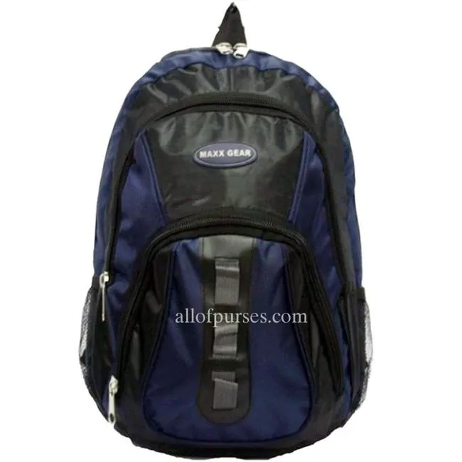 Maxx Gear Daypack School Book bag Backpack Bag Black Outdoor pocket Sport Hiking