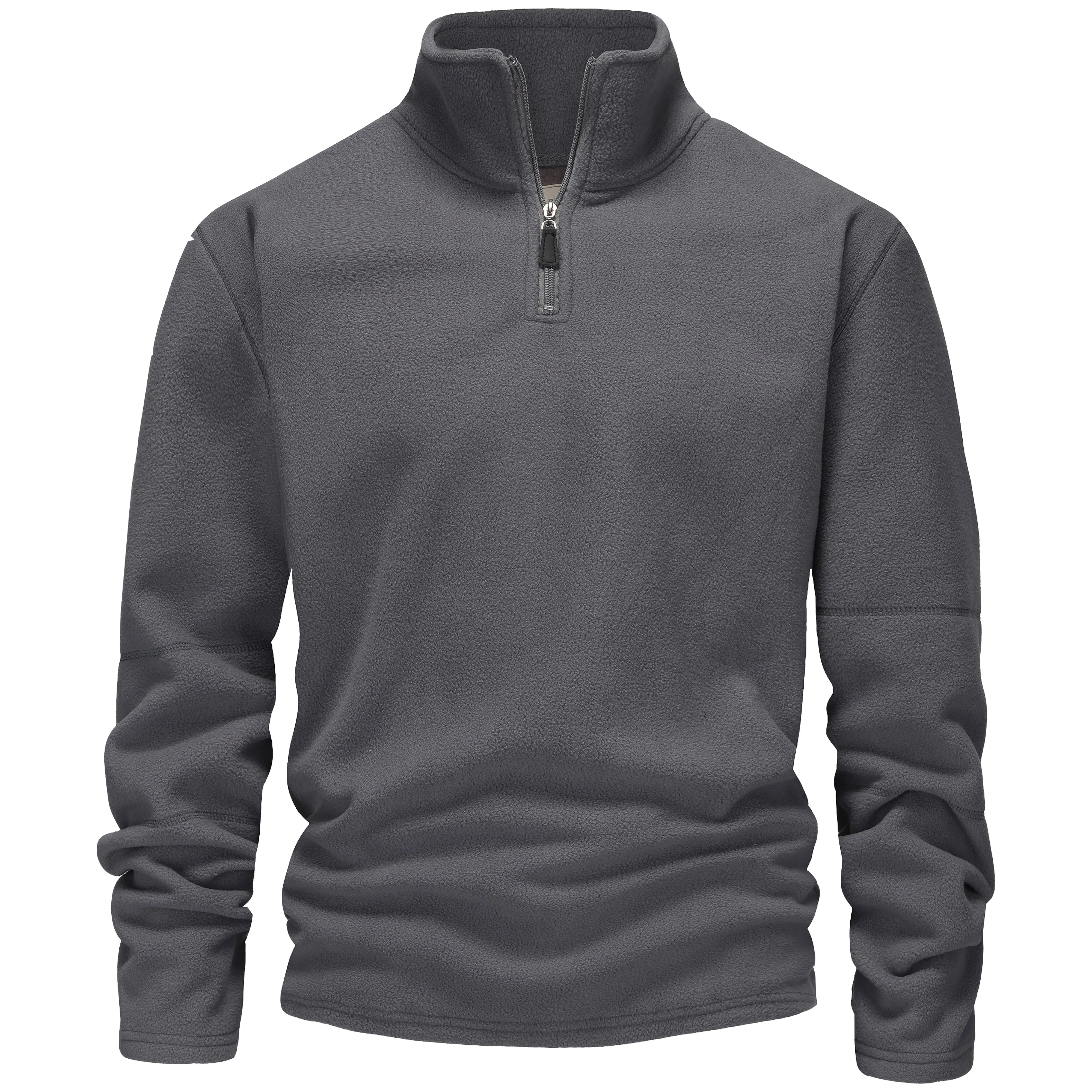 Mens 1/4 Zip Fleece Jumper - Khaki