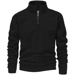 Mens 1/4 Zip Fleece Jumper - Khaki