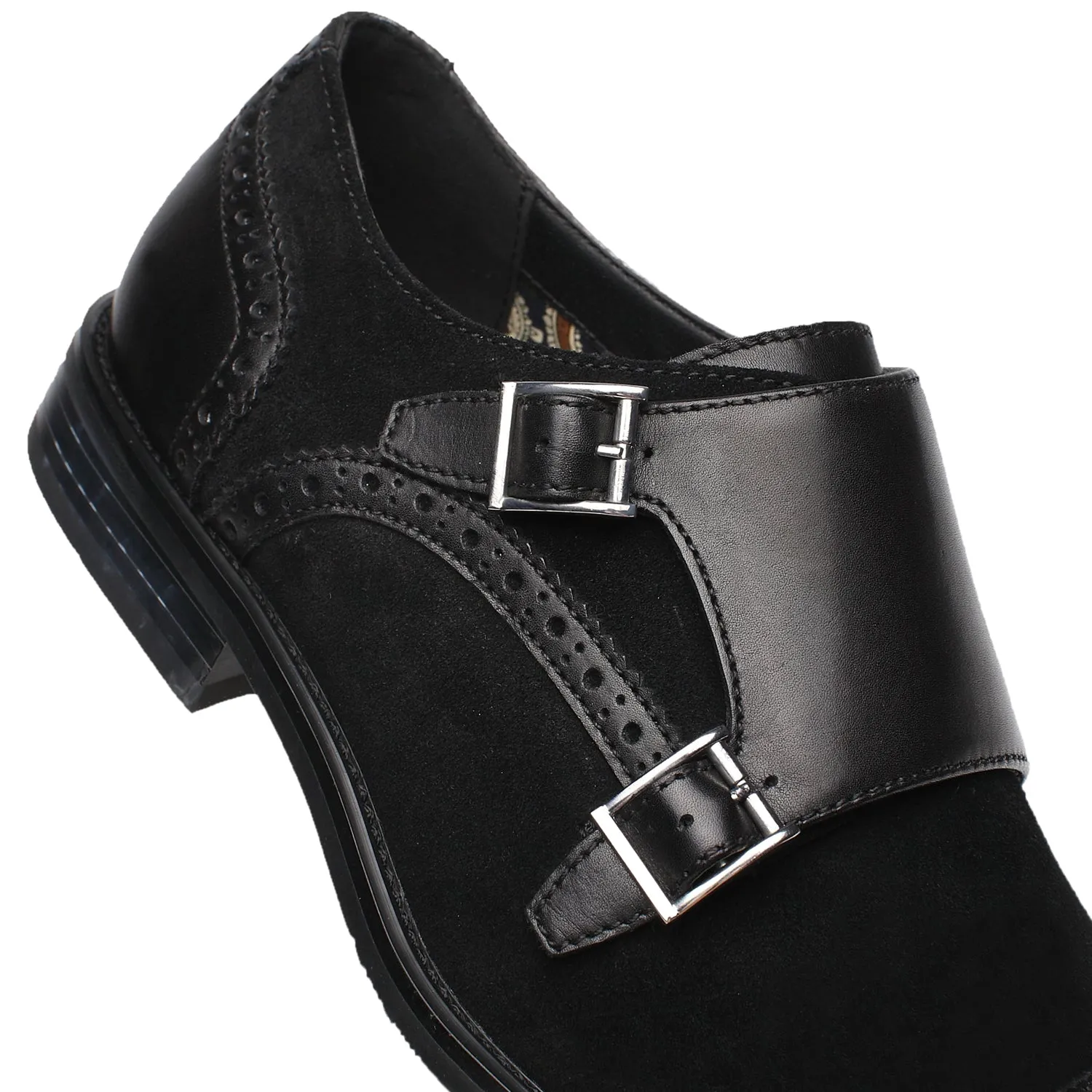 Men's Double Monk Strap Loafer 3-Black
