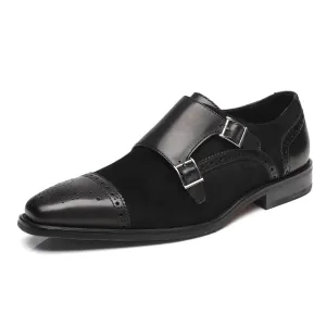 Men's Double Monk Strap Loafer 3-Black