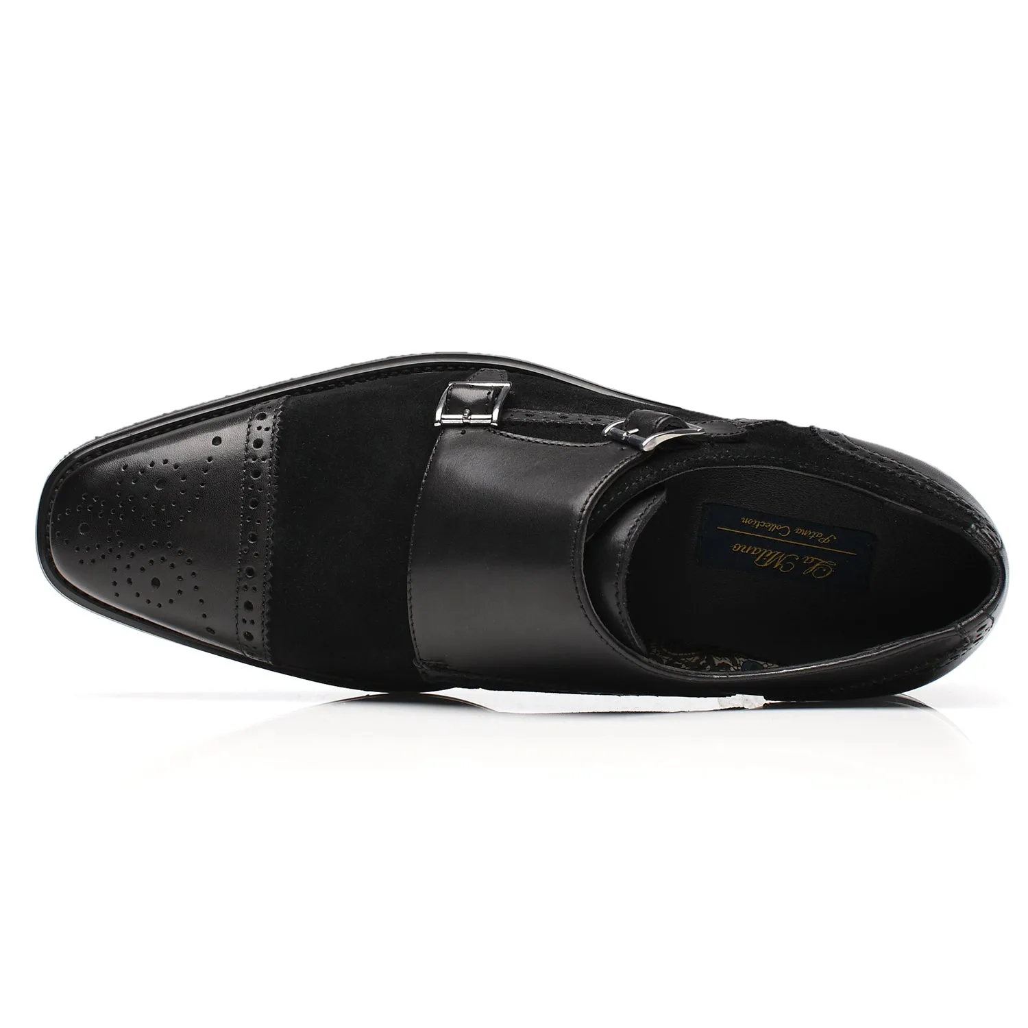 Men's Double Monk Strap Loafer 3-Black