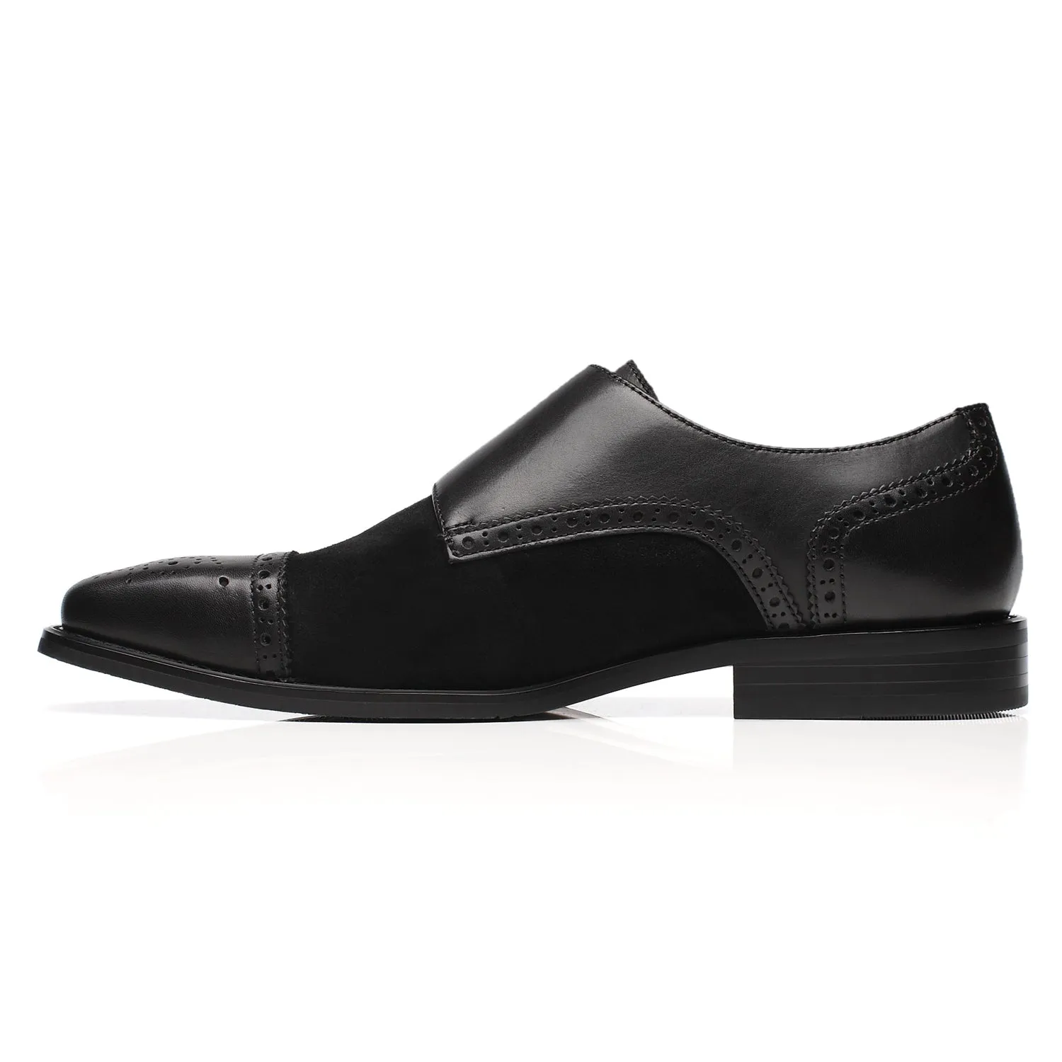 Men's Double Monk Strap Loafer 3-Black