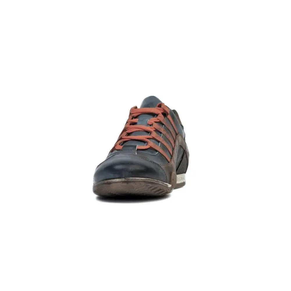 Men's GrandPrix Sneaker in Monza Indigo (Navy and Orange)