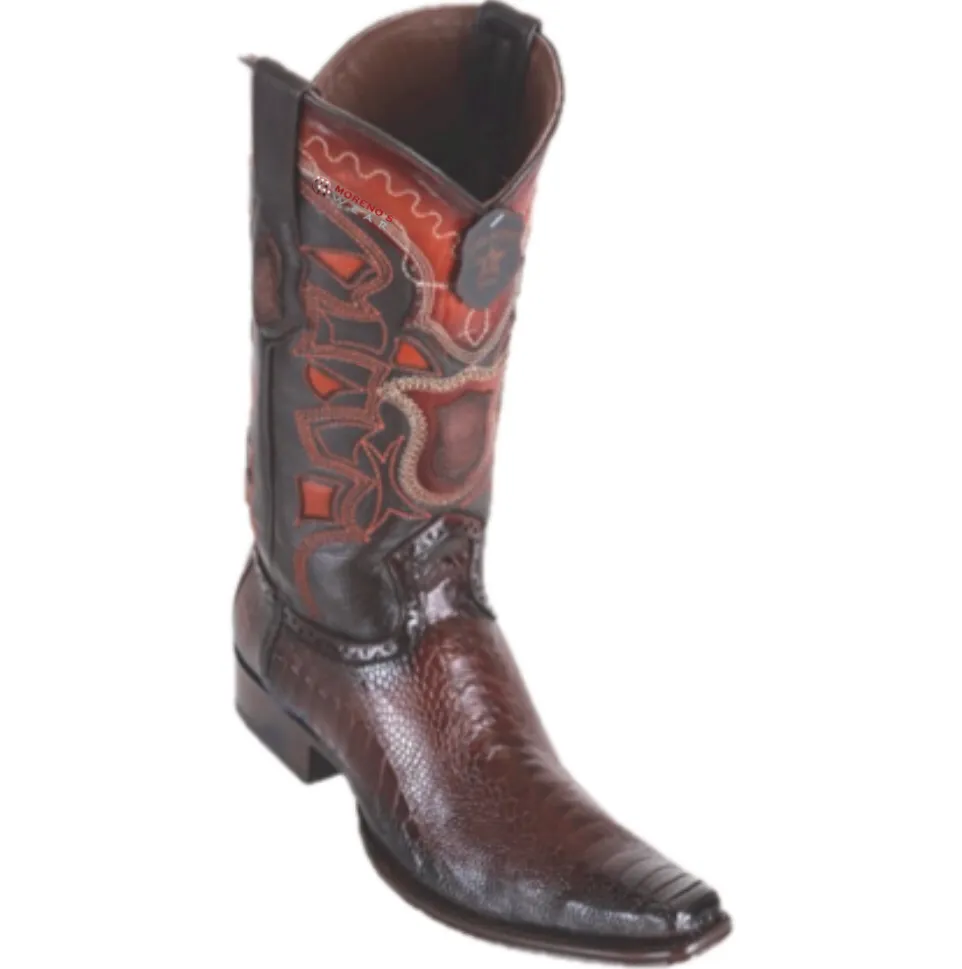 Men’s Los Altos Ostrich Leg Boots European Square Toe