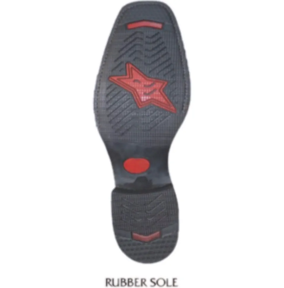 Men’s Los Altos Rage Boots With Saddle Square Toe (Rubber Sole)