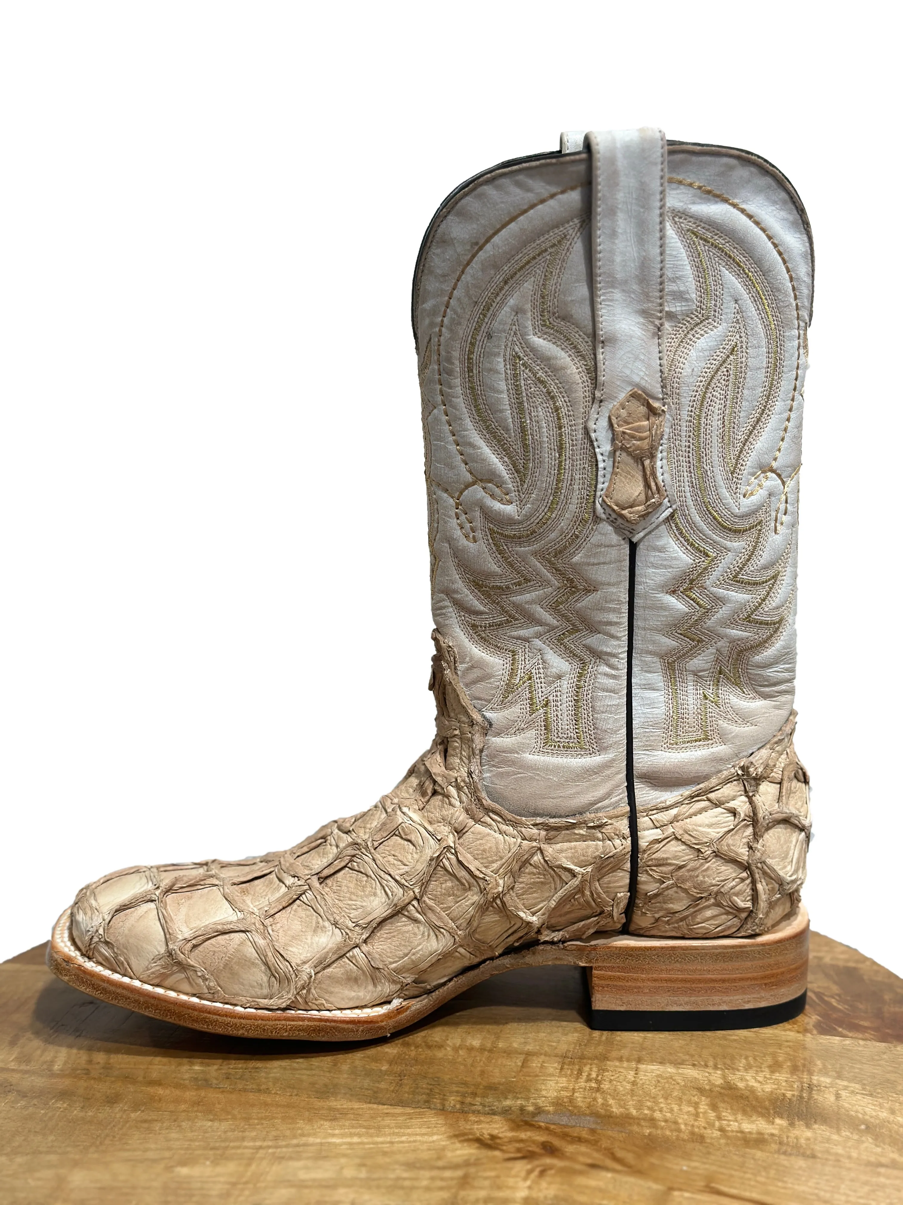 Men's Tanner Mark Monster Fish Sand Wide Square Toe Boots