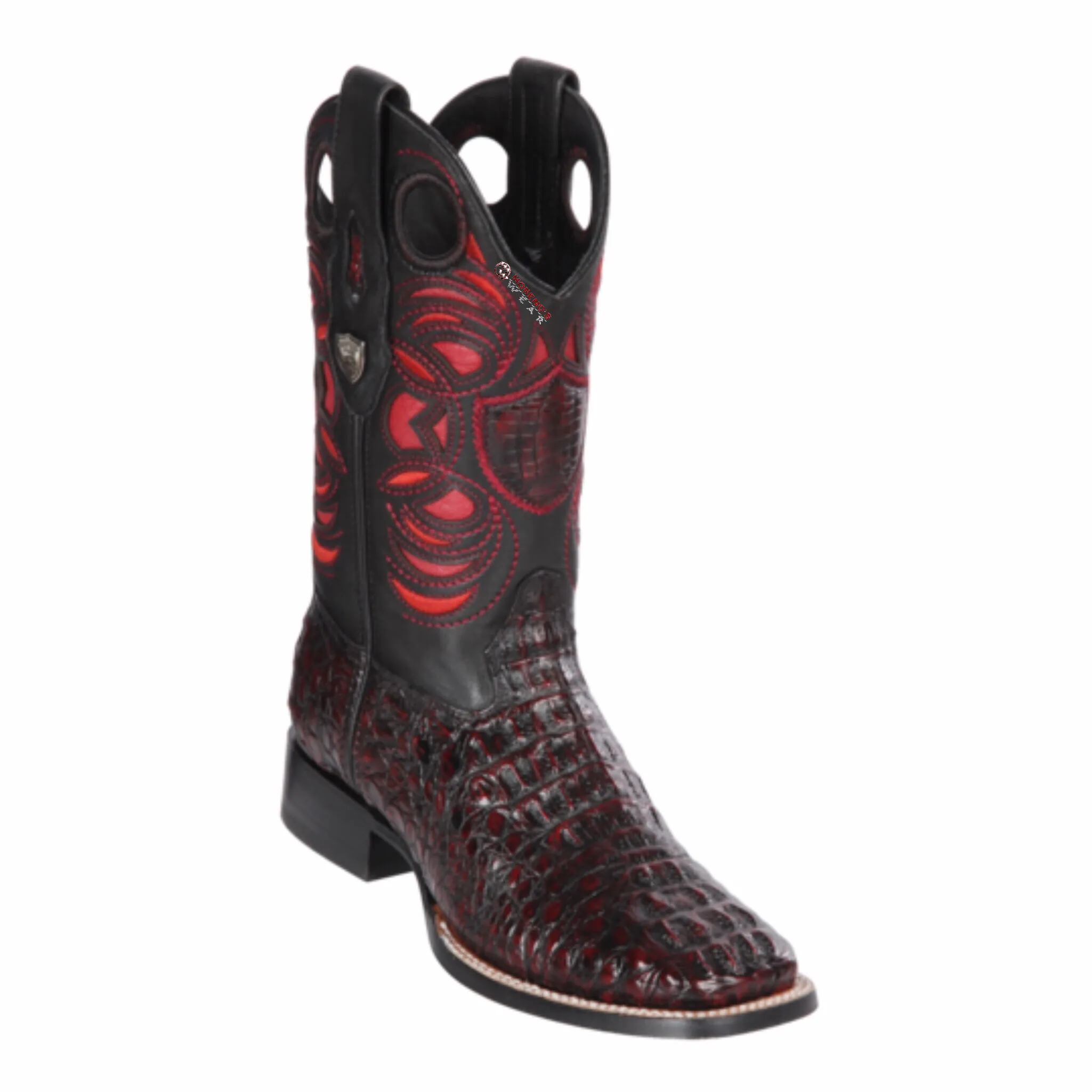 Men’s WIld West Caiman Hornback Boots Wide Square Toe