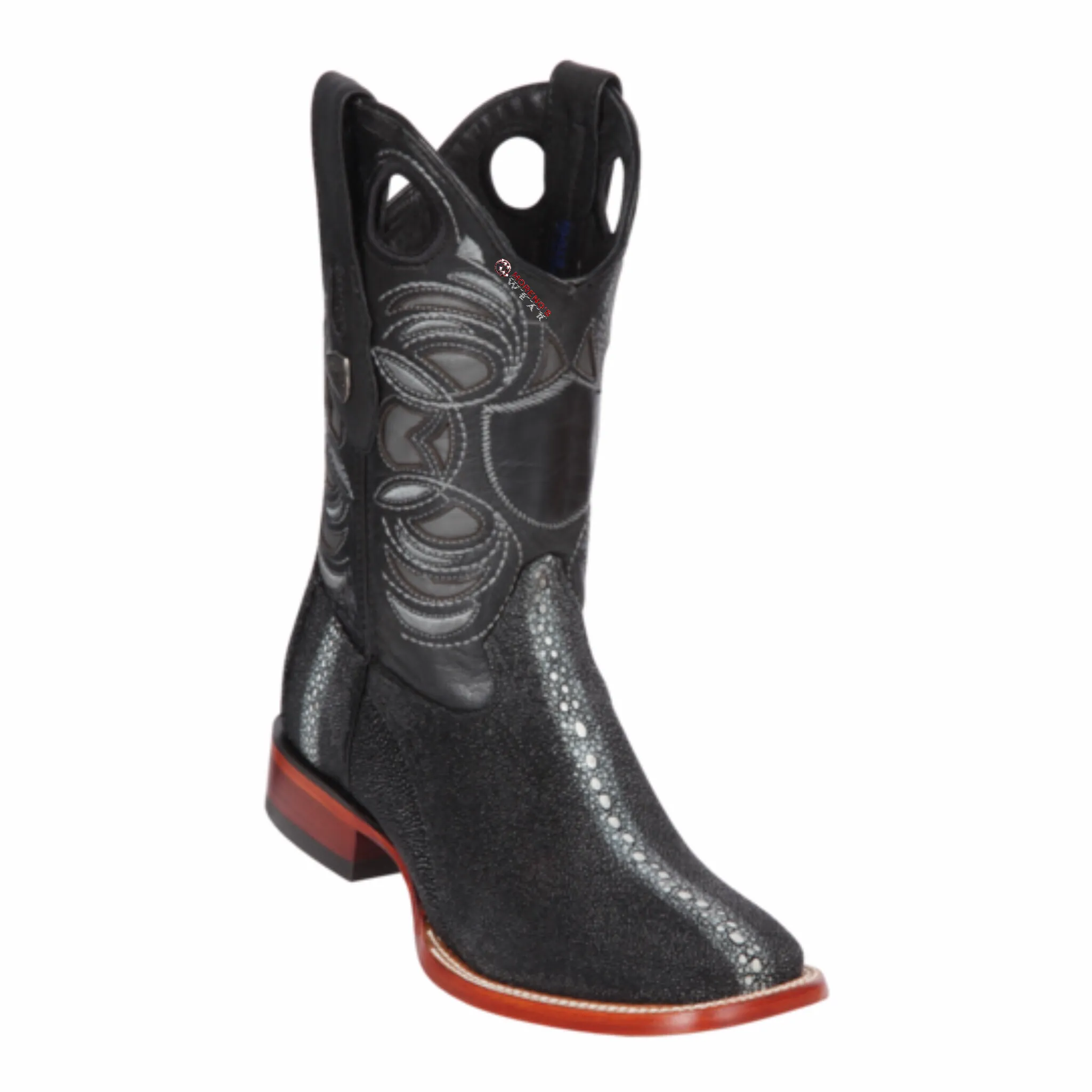 Men's Wild West Stingray Rowstone Boots Wide Square Toe