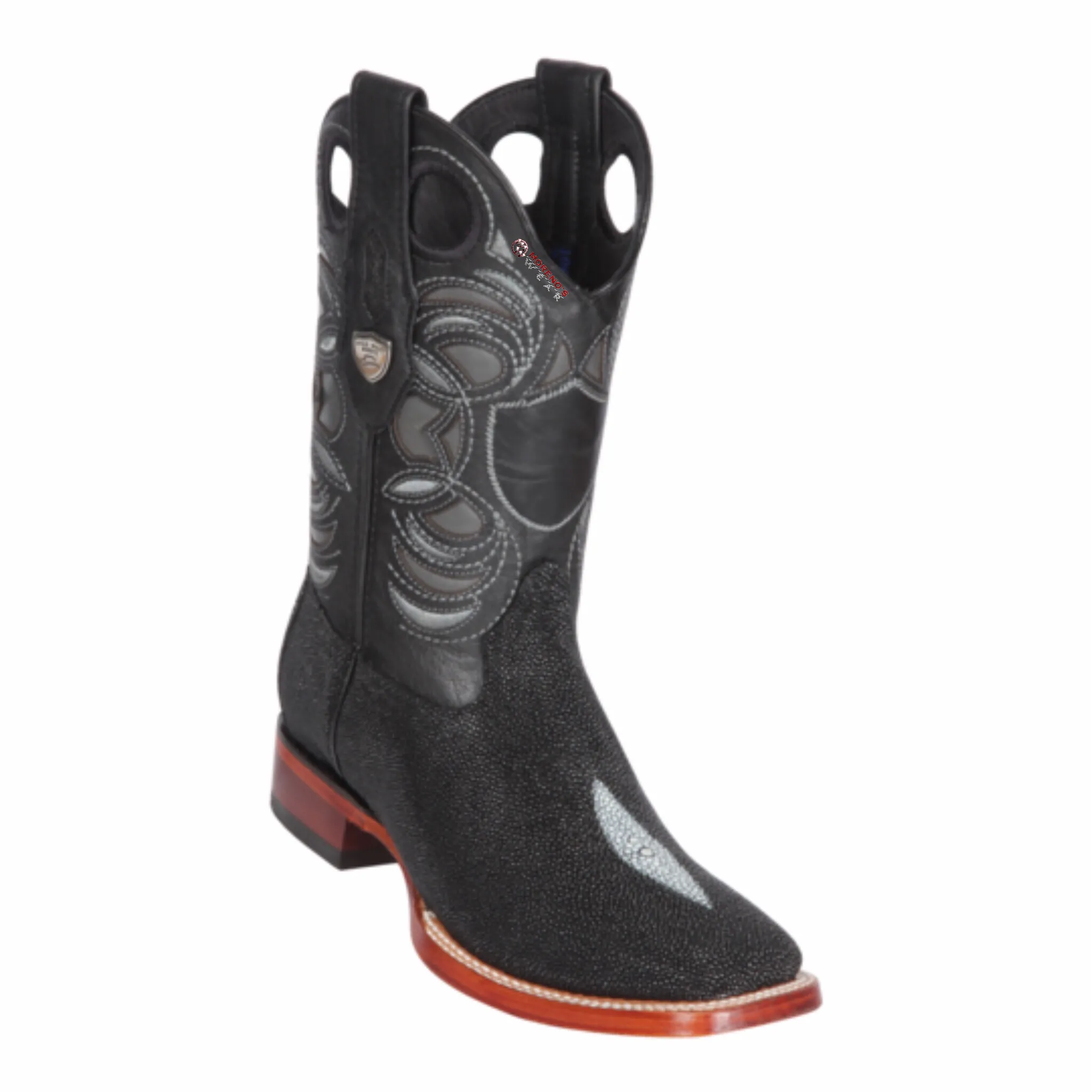 Men's Wild West Stingray Single Stone Boots Wide Square Toe