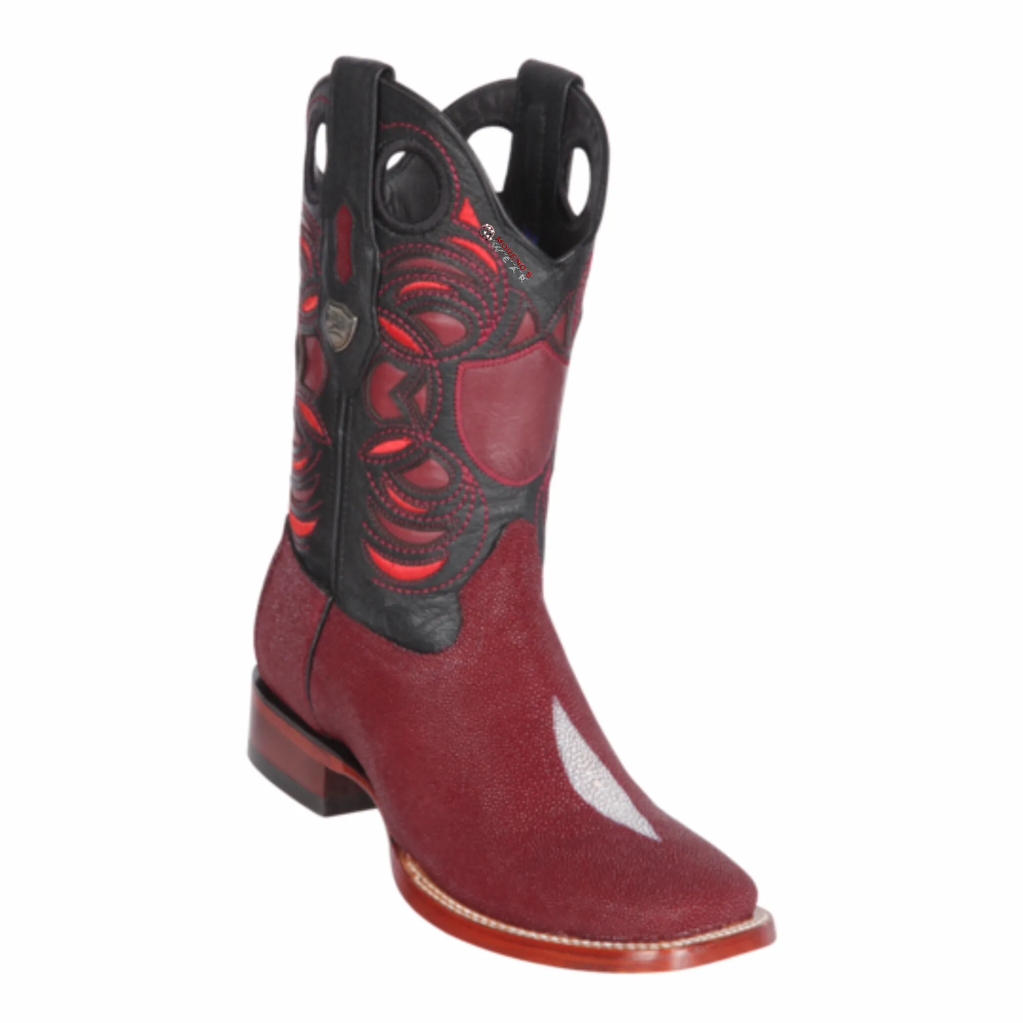 Men's Wild West Stingray Single Stone Boots Wide Square Toe
