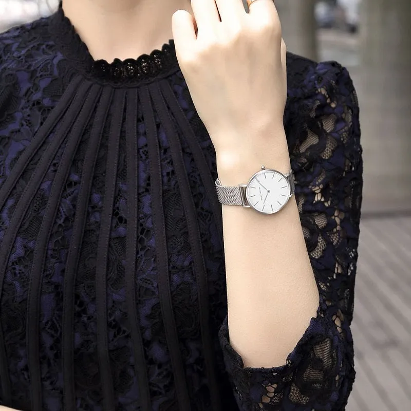 Mesh Strap Waterproof Women's Watch