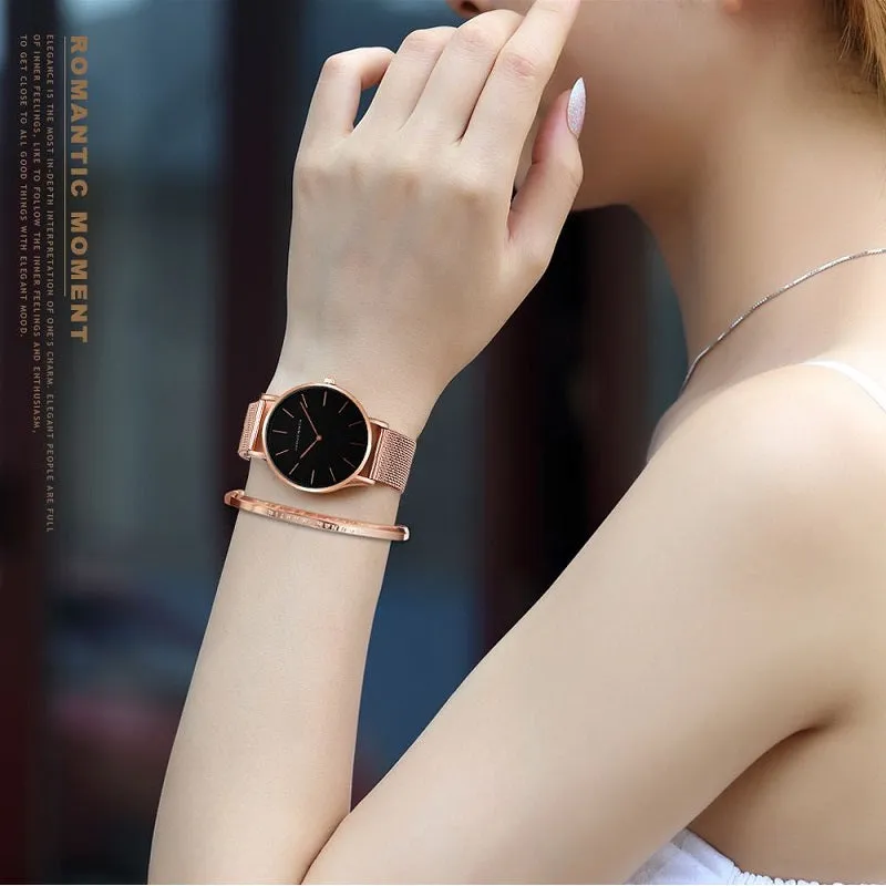 Mesh Strap Waterproof Women's Watch