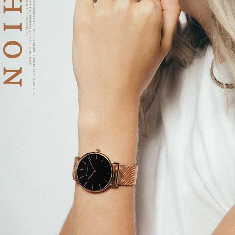 Mesh Strap Waterproof Women's Watch