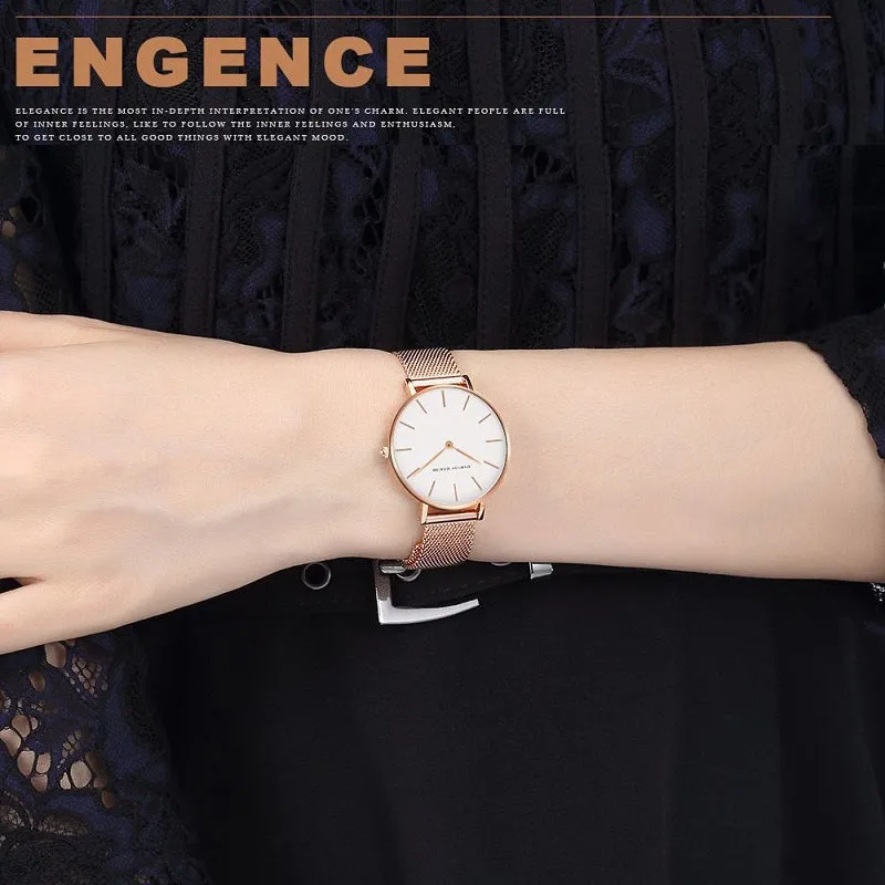 Mesh Strap Waterproof Women's Watch