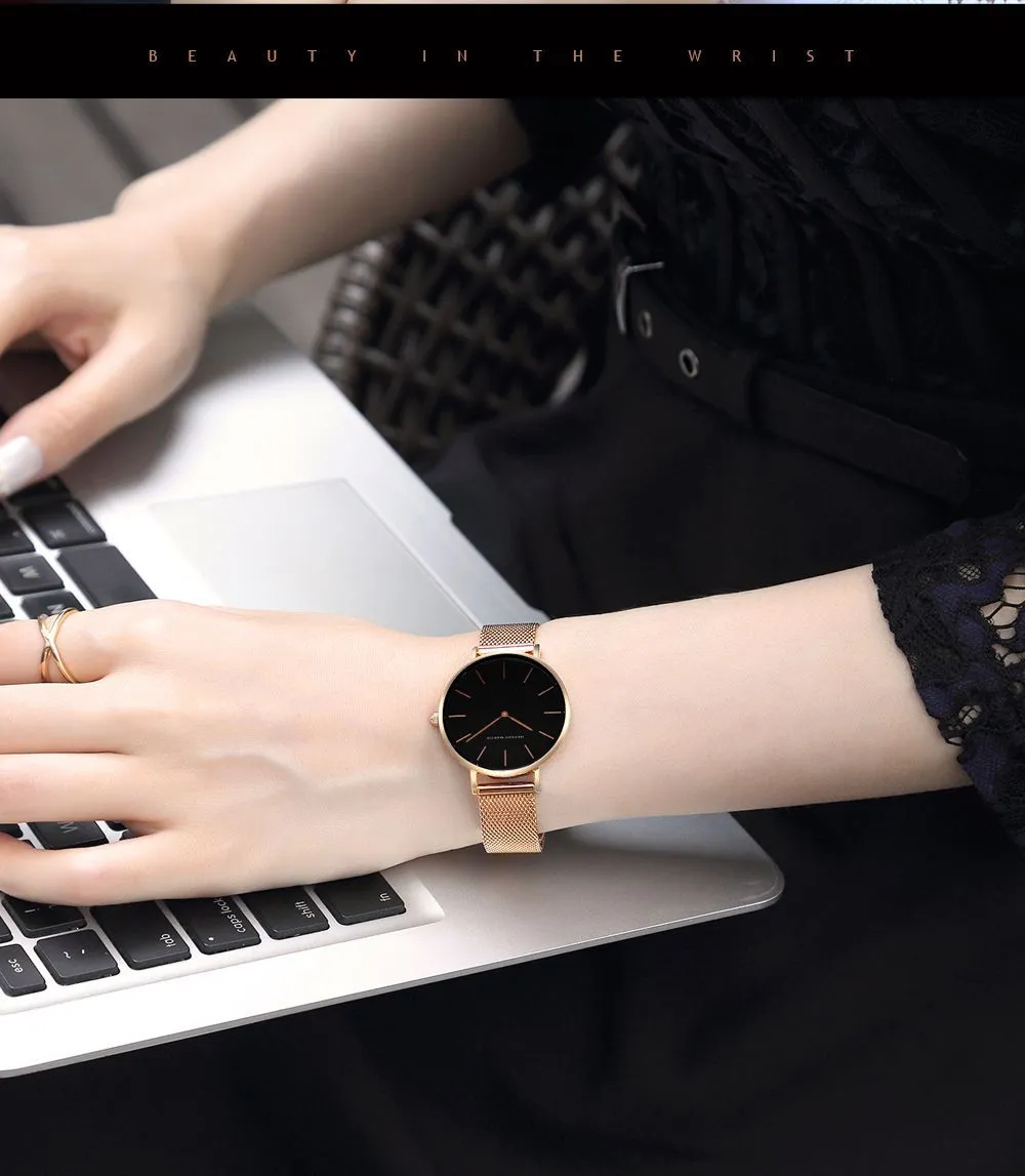 Mesh Strap Waterproof Women's Watch