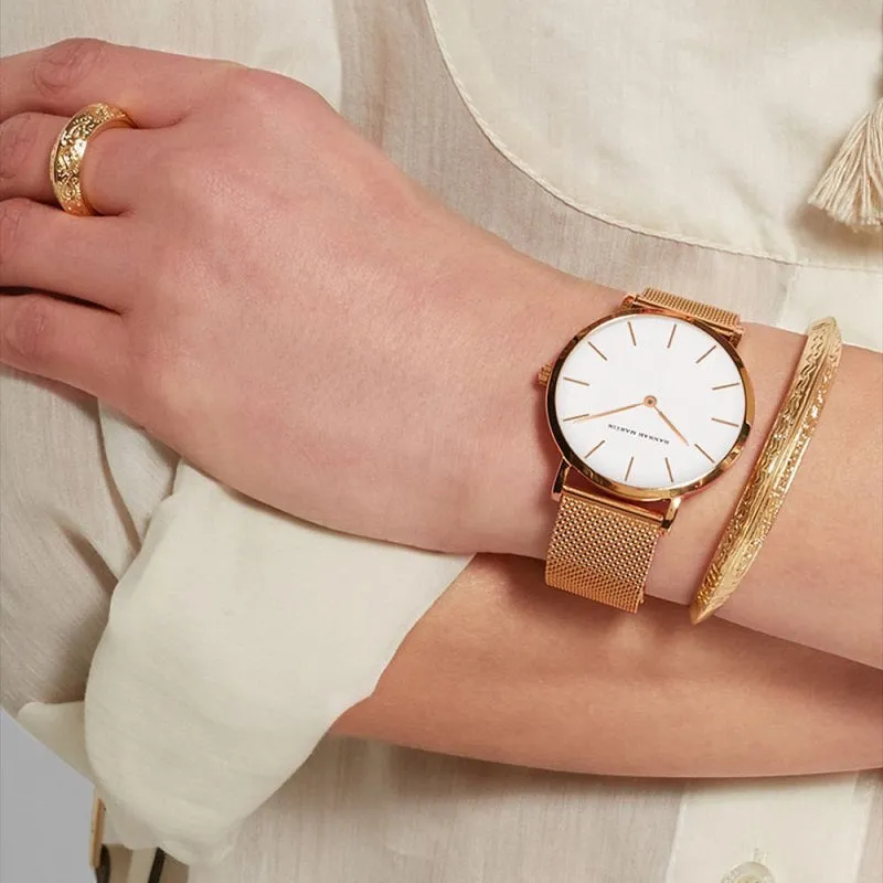 Mesh Strap Waterproof Women's Watch