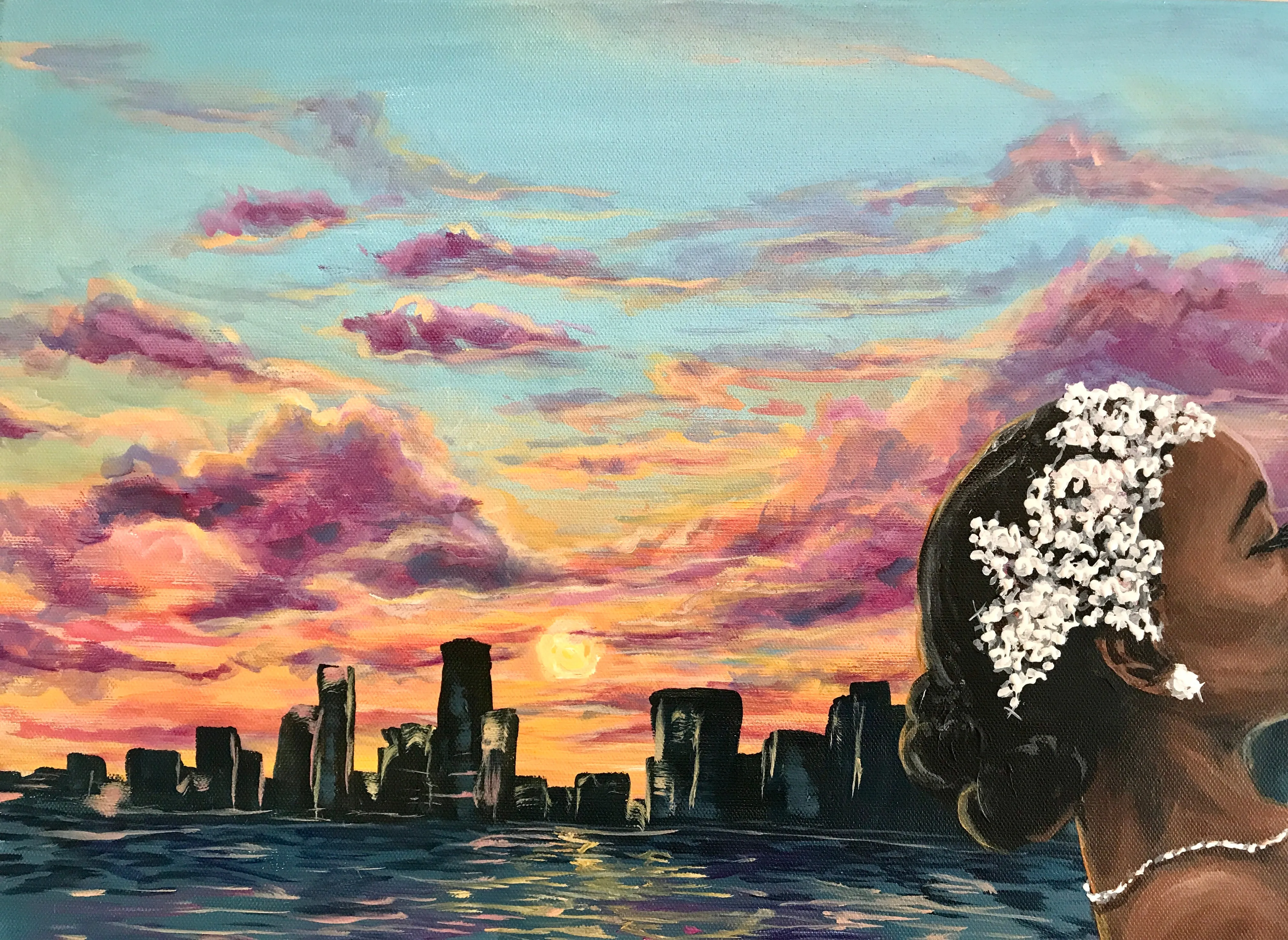 Miami, Florida Mega Yacht Live Wedding Painting