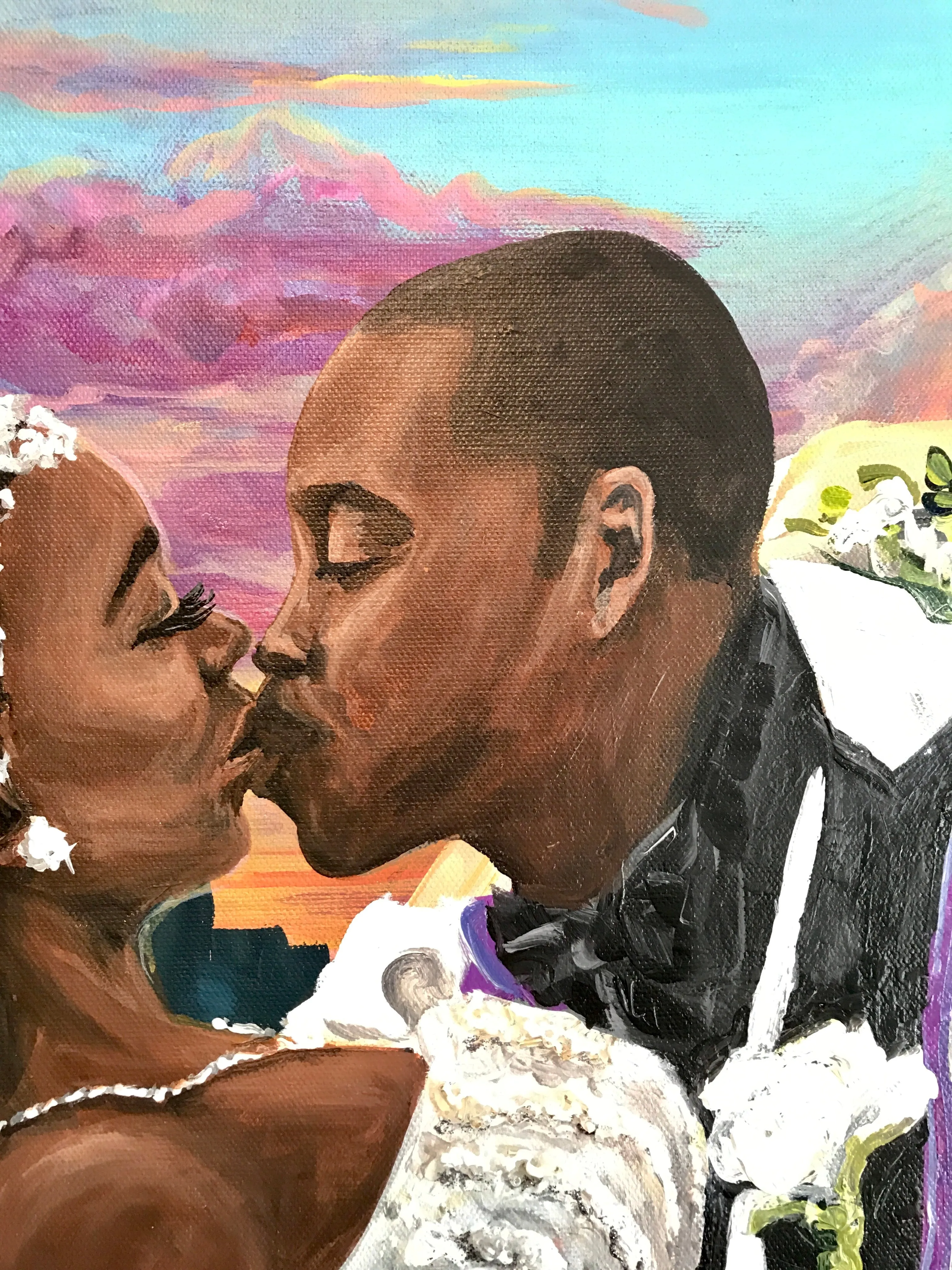 Miami, Florida Mega Yacht Live Wedding Painting