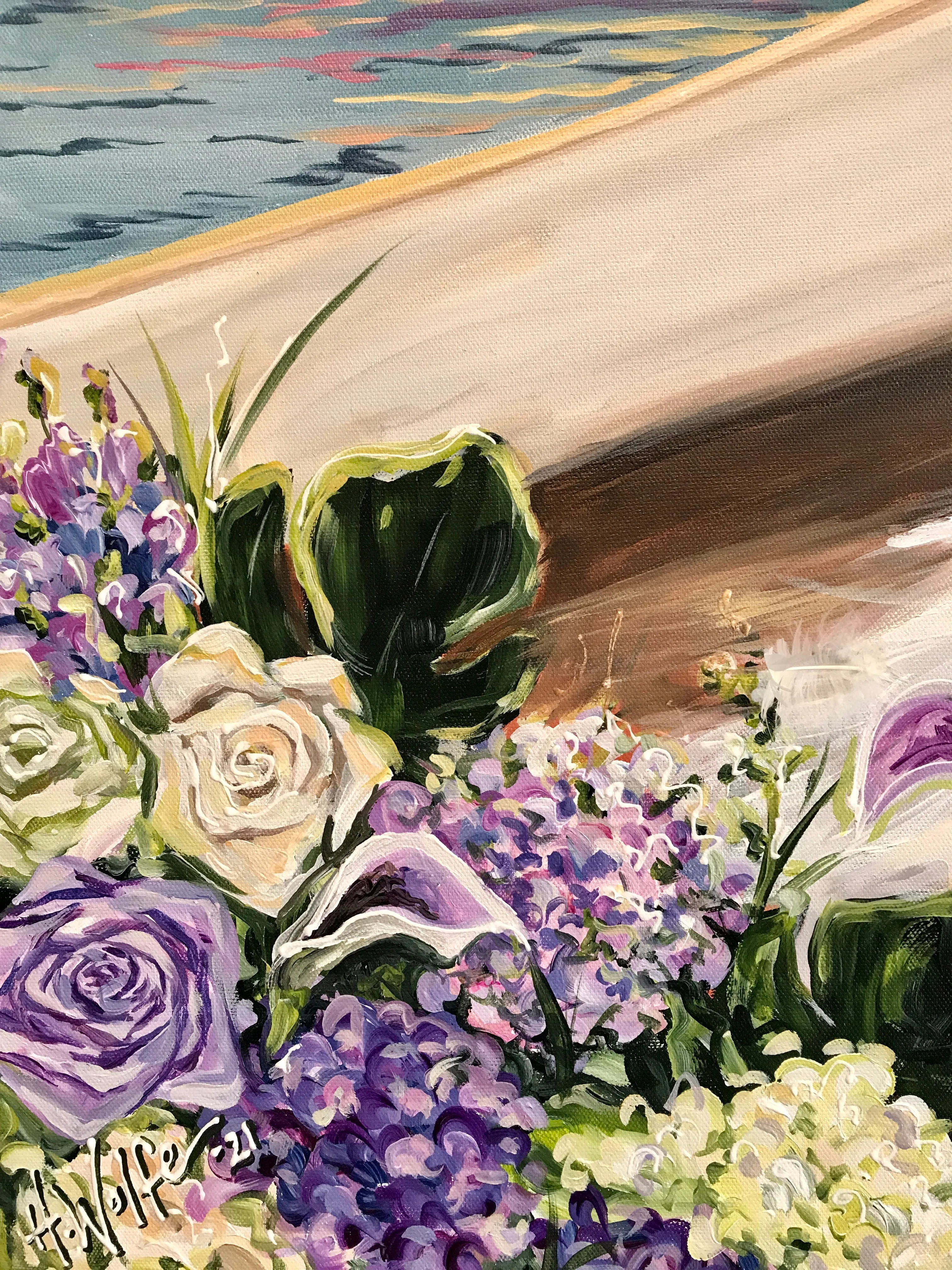 Miami, Florida Mega Yacht Live Wedding Painting