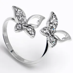 Midi Ring Clear Gem Butterflies Toe Ring