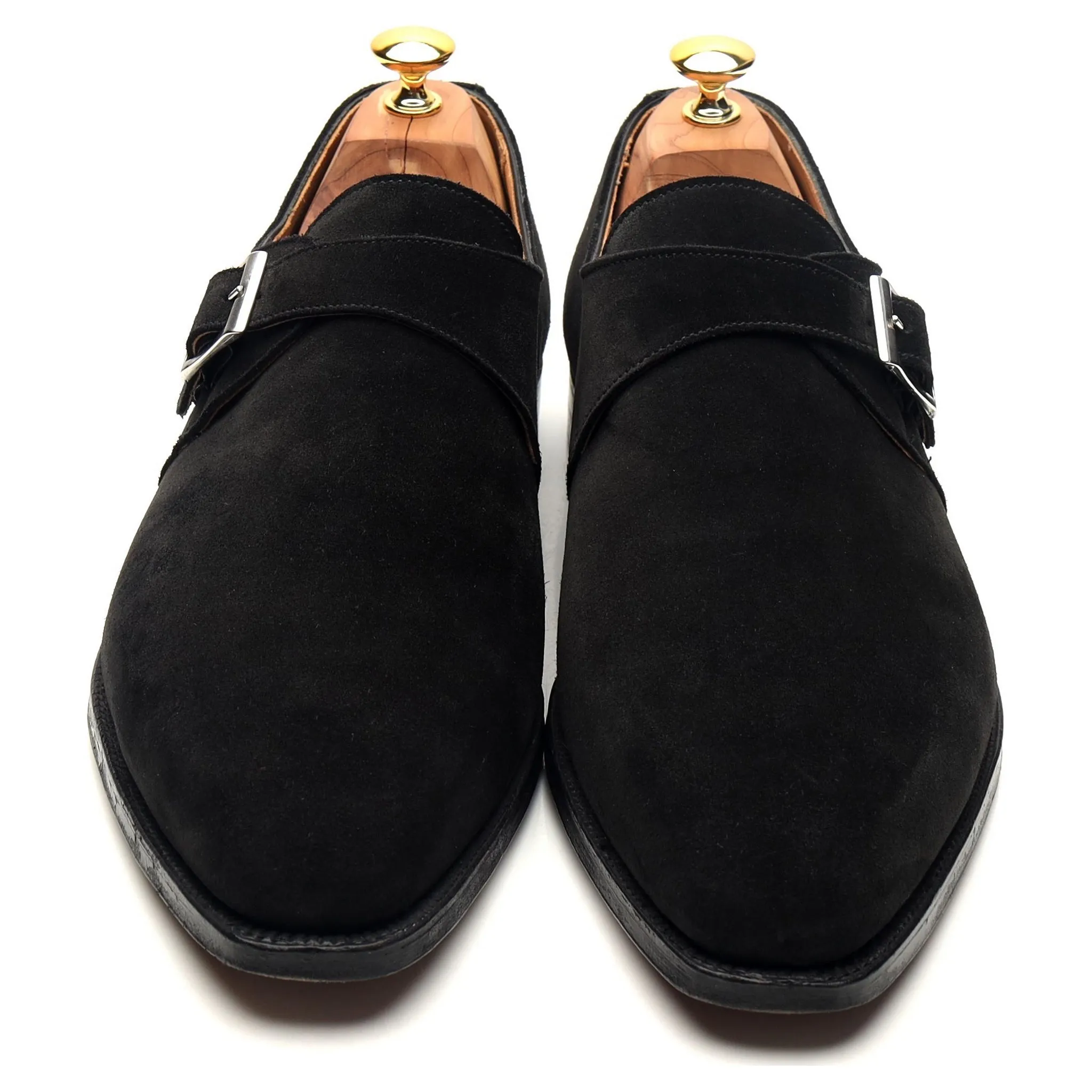 'Monkton' Black Suede Monk Strap UK 11 E