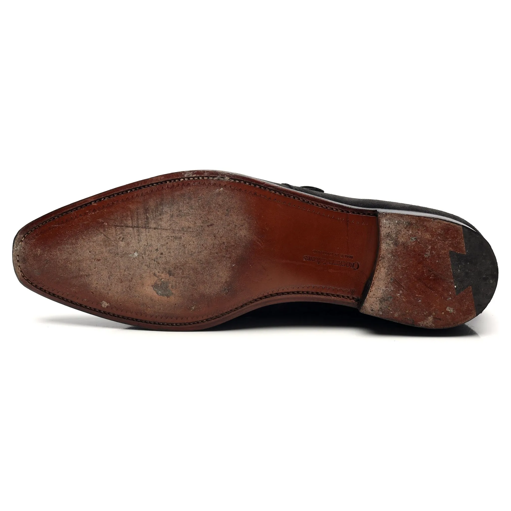 'Monkton' Black Suede Monk Strap UK 11 E