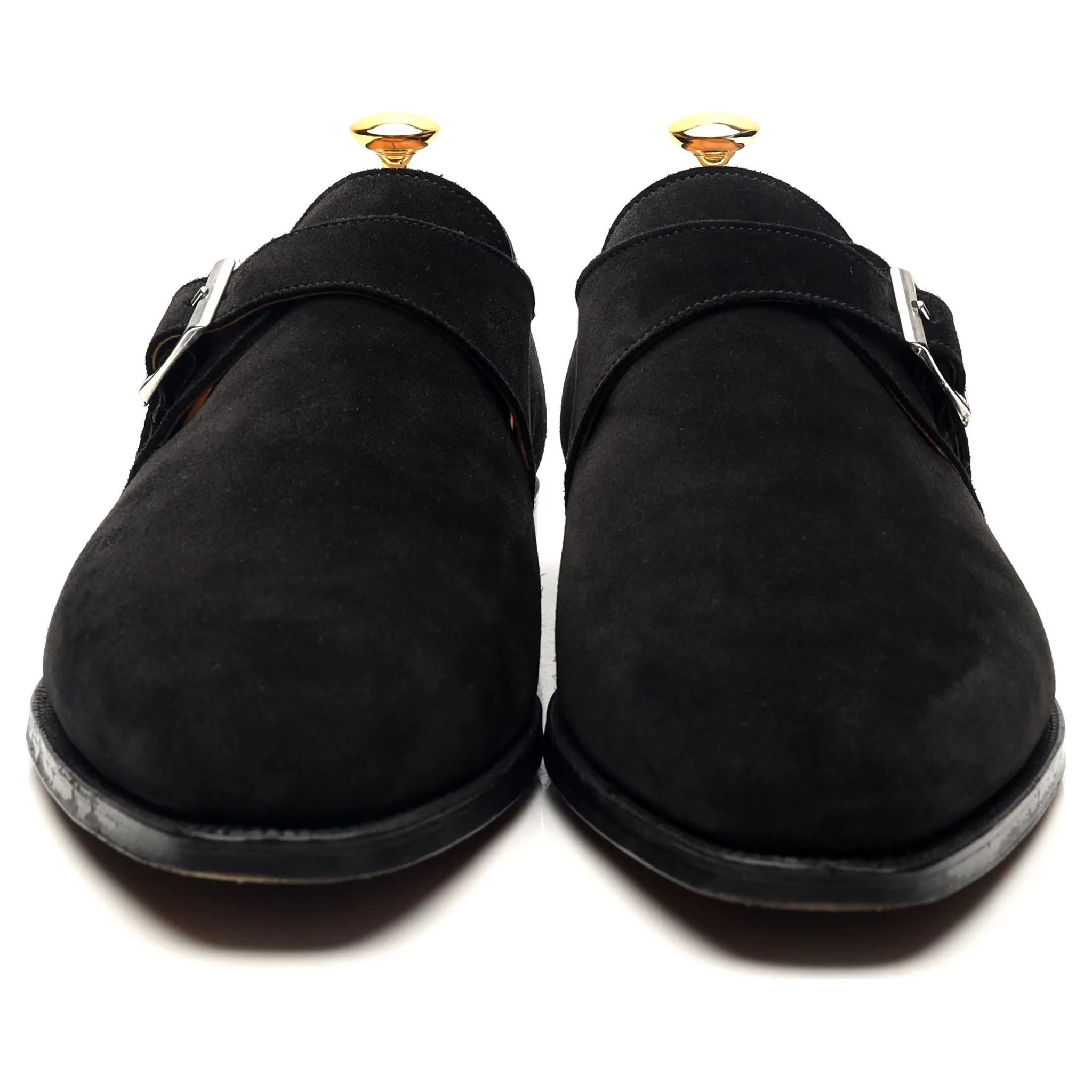 'Monkton' Black Suede Monk Strap UK 11 E