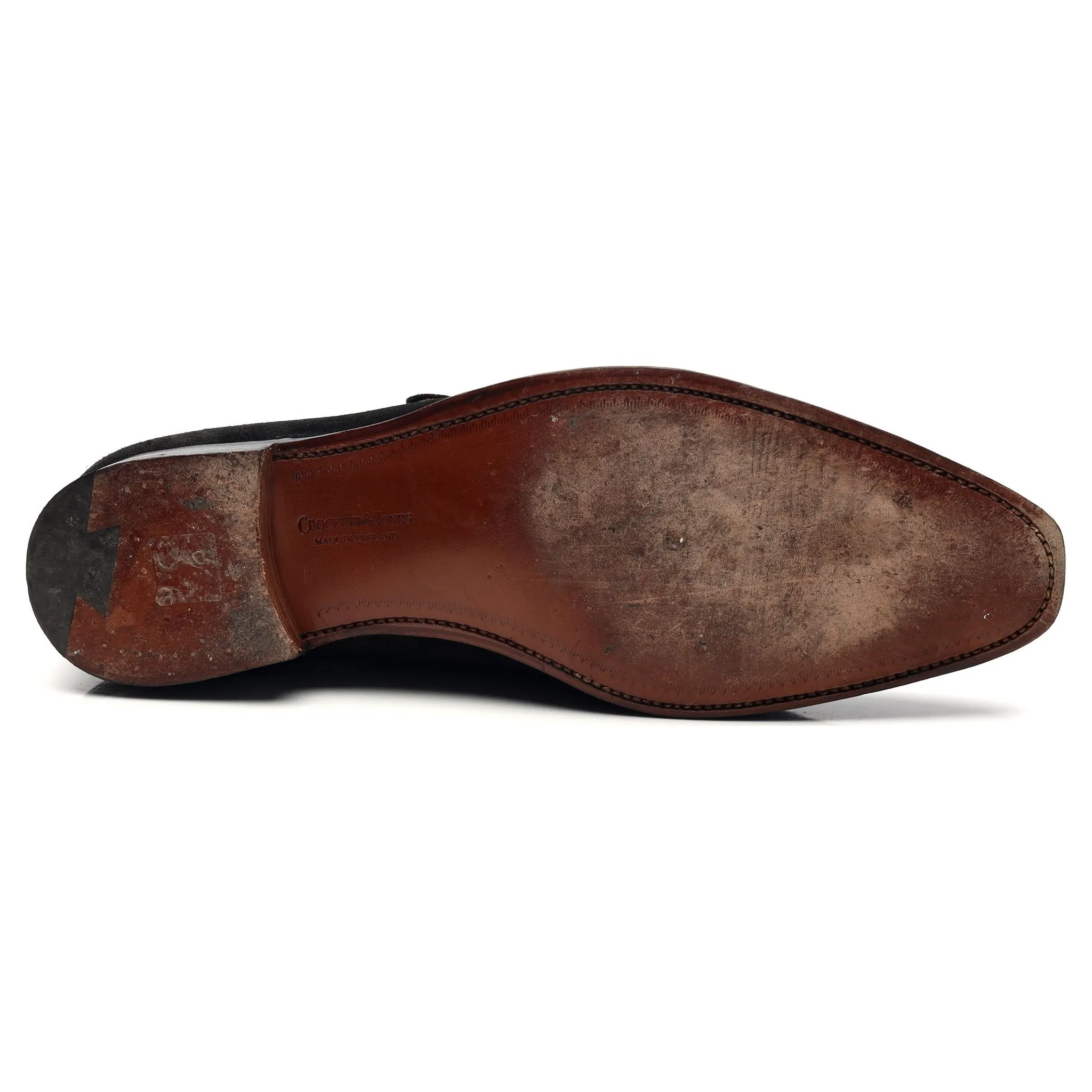 'Monkton' Black Suede Monk Strap UK 11 E