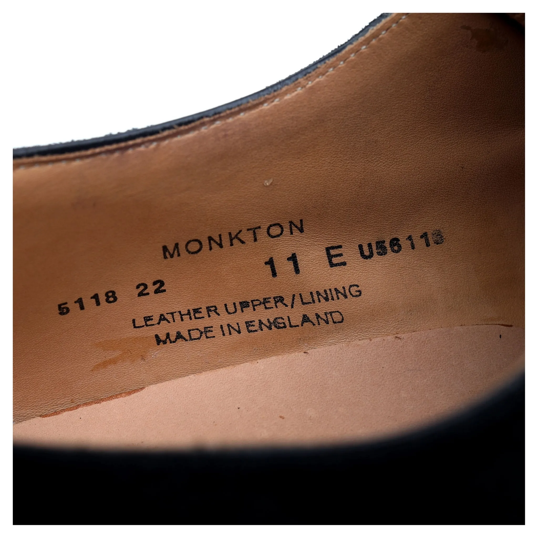 'Monkton' Black Suede Monk Strap UK 11 E