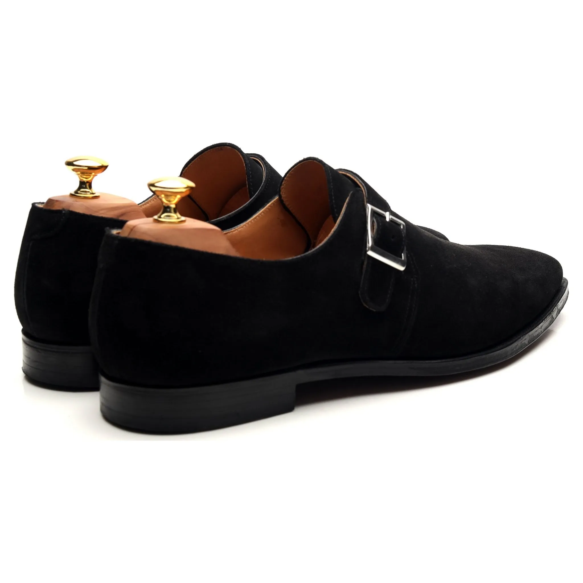 'Monkton' Black Suede Monk Strap UK 11 E