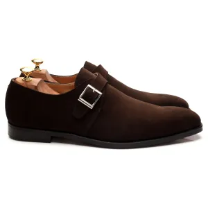 'Monkton' Dark Brown Suede Monk Strap UK 10.5 E