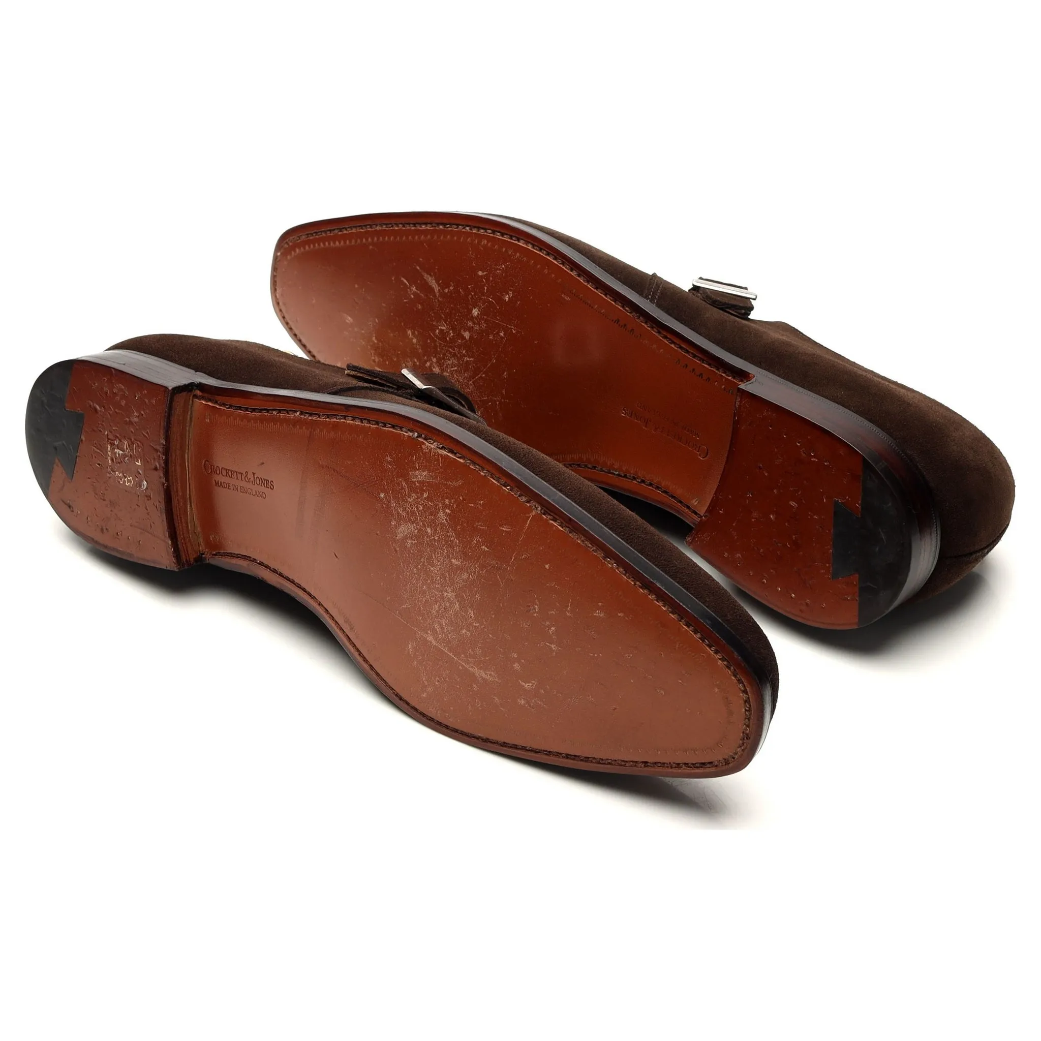 'Monkton' Dark Brown Suede Monk Strap UK 10.5 E