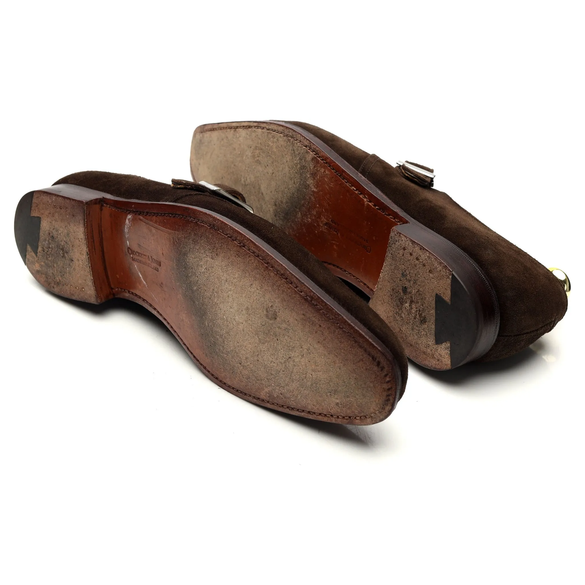 'Monkton' Dark Brown Suede Monk Strap UK 7 E