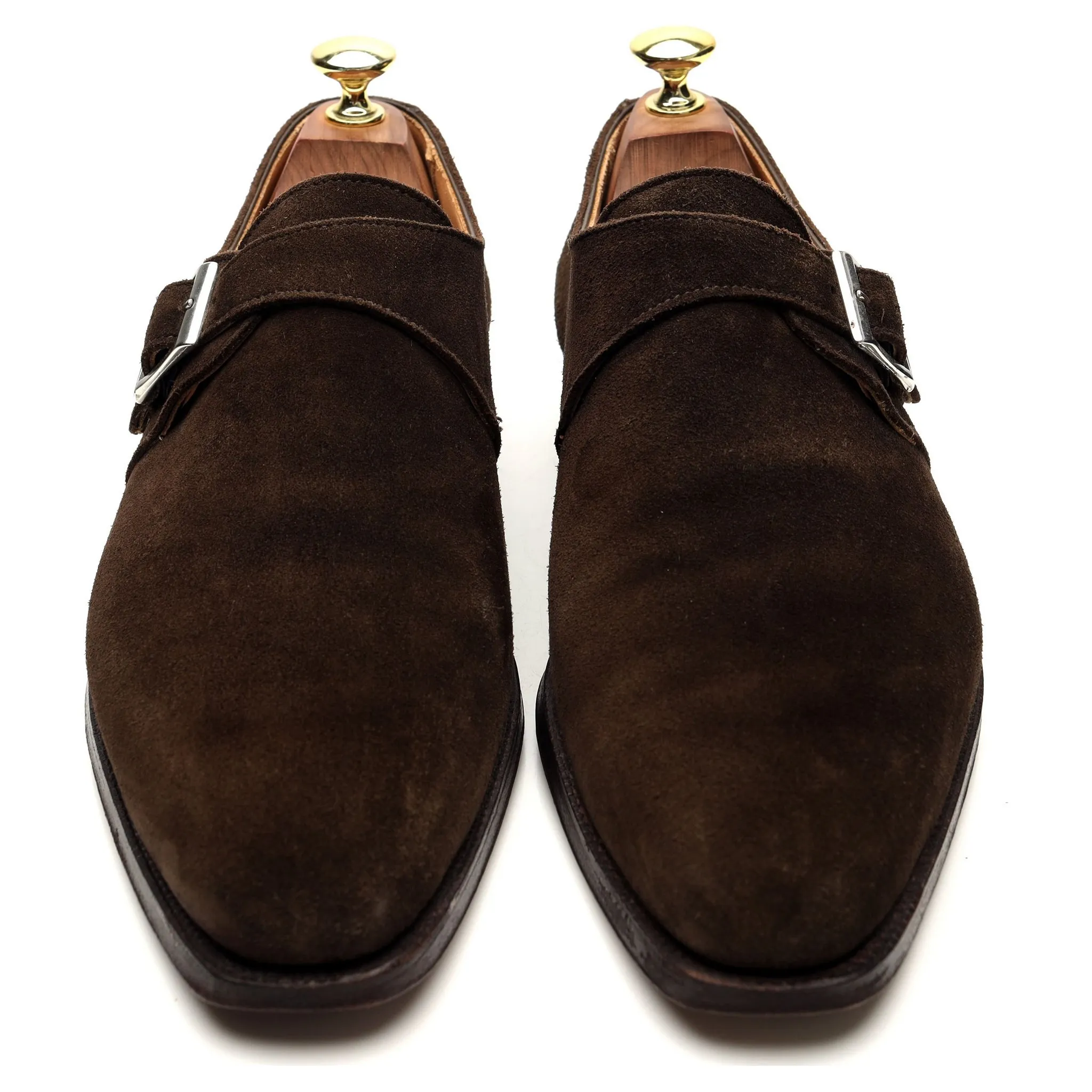 'Monkton' Dark Brown Suede Monk Strap UK 7 E