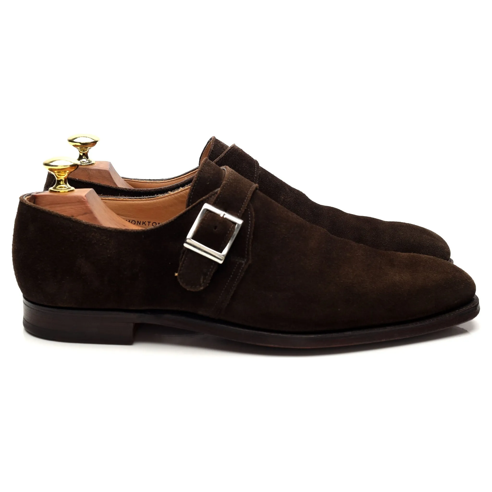 'Monkton' Dark Brown Suede Monk Strap UK 7 E