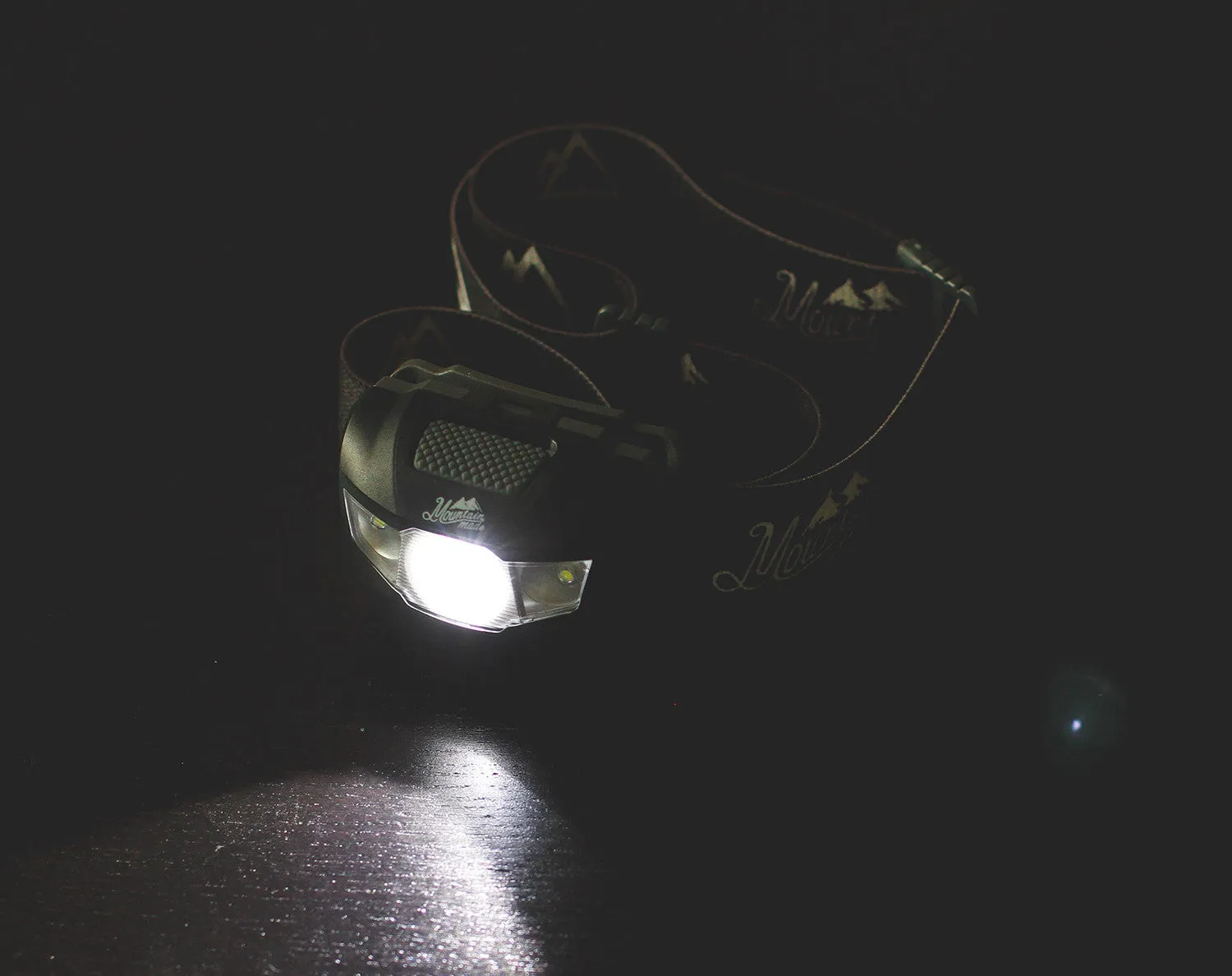 Mountain Made Challenger #1 Best Ultra Bright LED Headlamp. Only 2.4oz with 145 Lumen Output. INCLUDED bonus drawstring pouch.