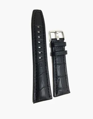 MS523 Black Matte Genuine gator Grain Watch Bands-Hadley-Roma