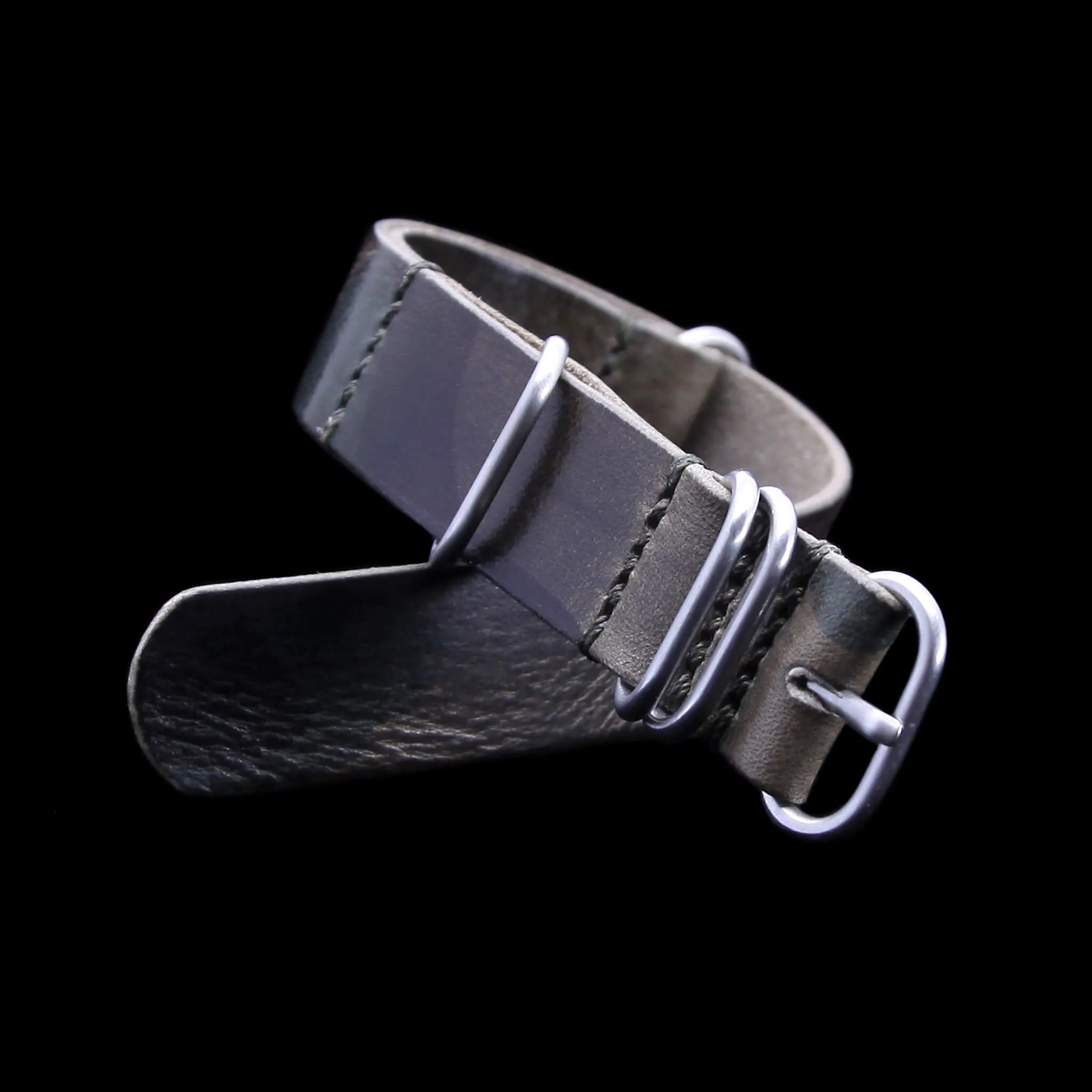 NAT2 Leather Watch Strap, 5-Ring Military 107